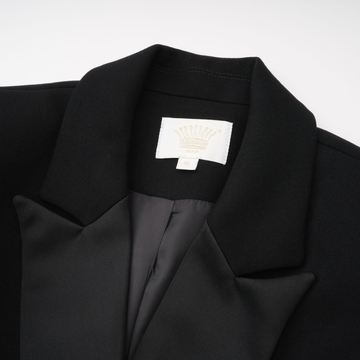 Fleur Black Blazer Mini Dress with Satin Panels (Final Sale-US Only)