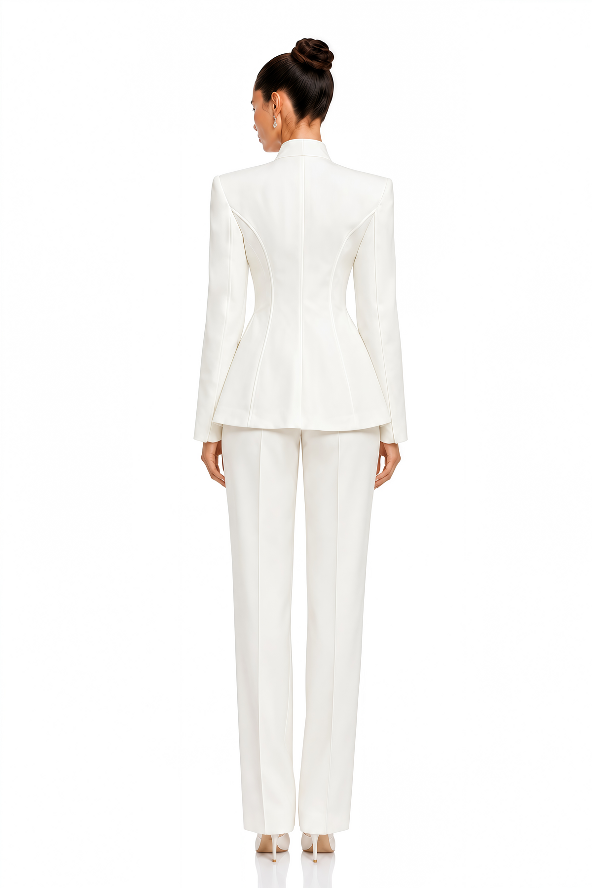 helena white structured blazer jacket