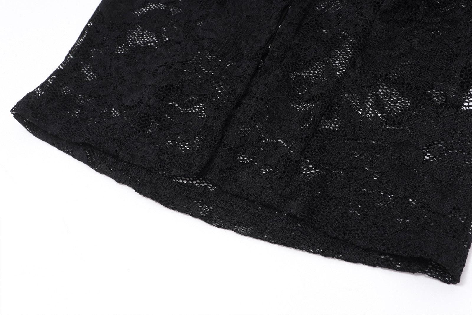 CELIA Faux Fur-Trim Lace Cardigan and skirt set in Jet Black