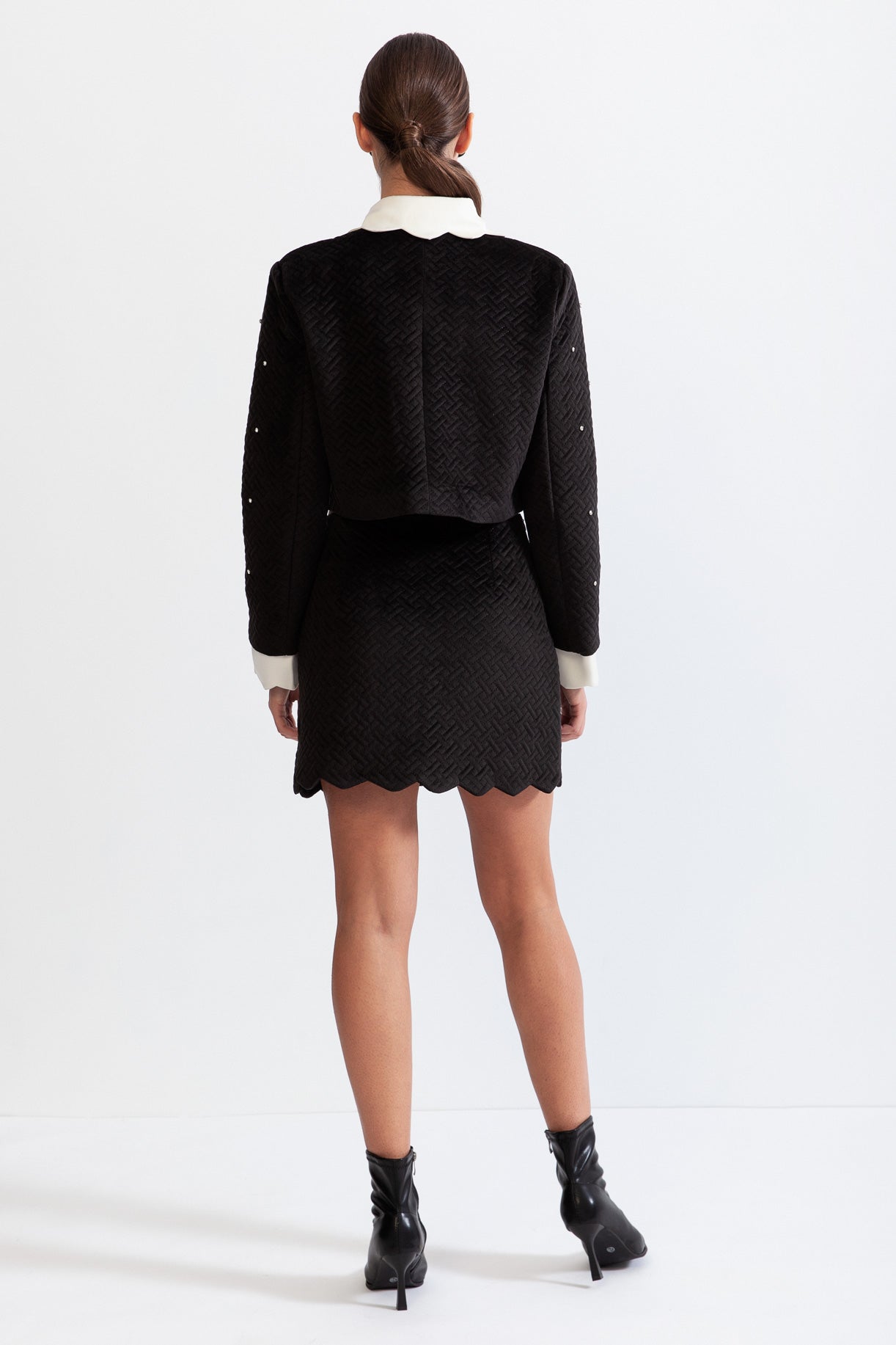 Velvet jewel co-ord - Black