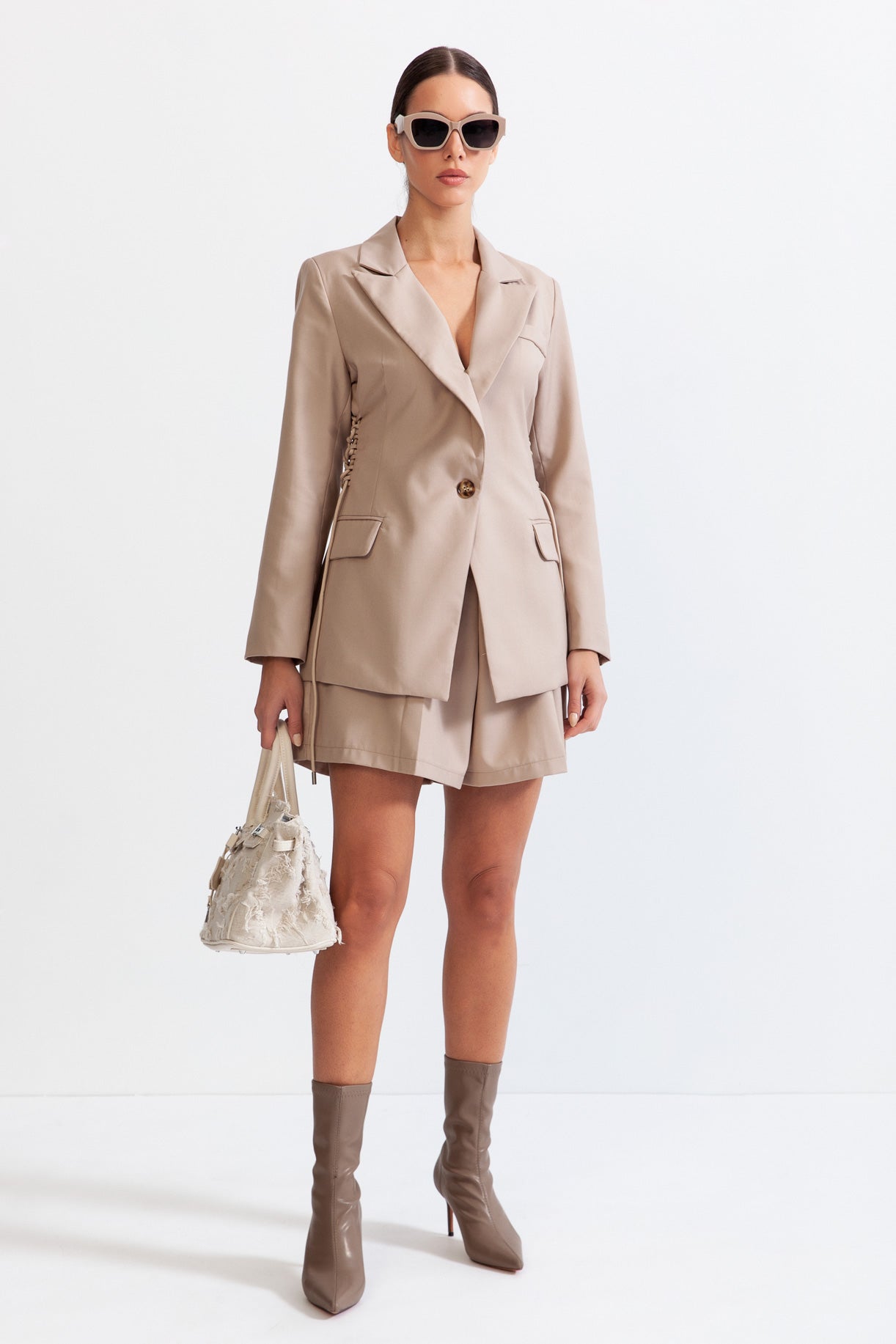 MILLET Minimalist Co-ord Corset Type with Cords - Beige