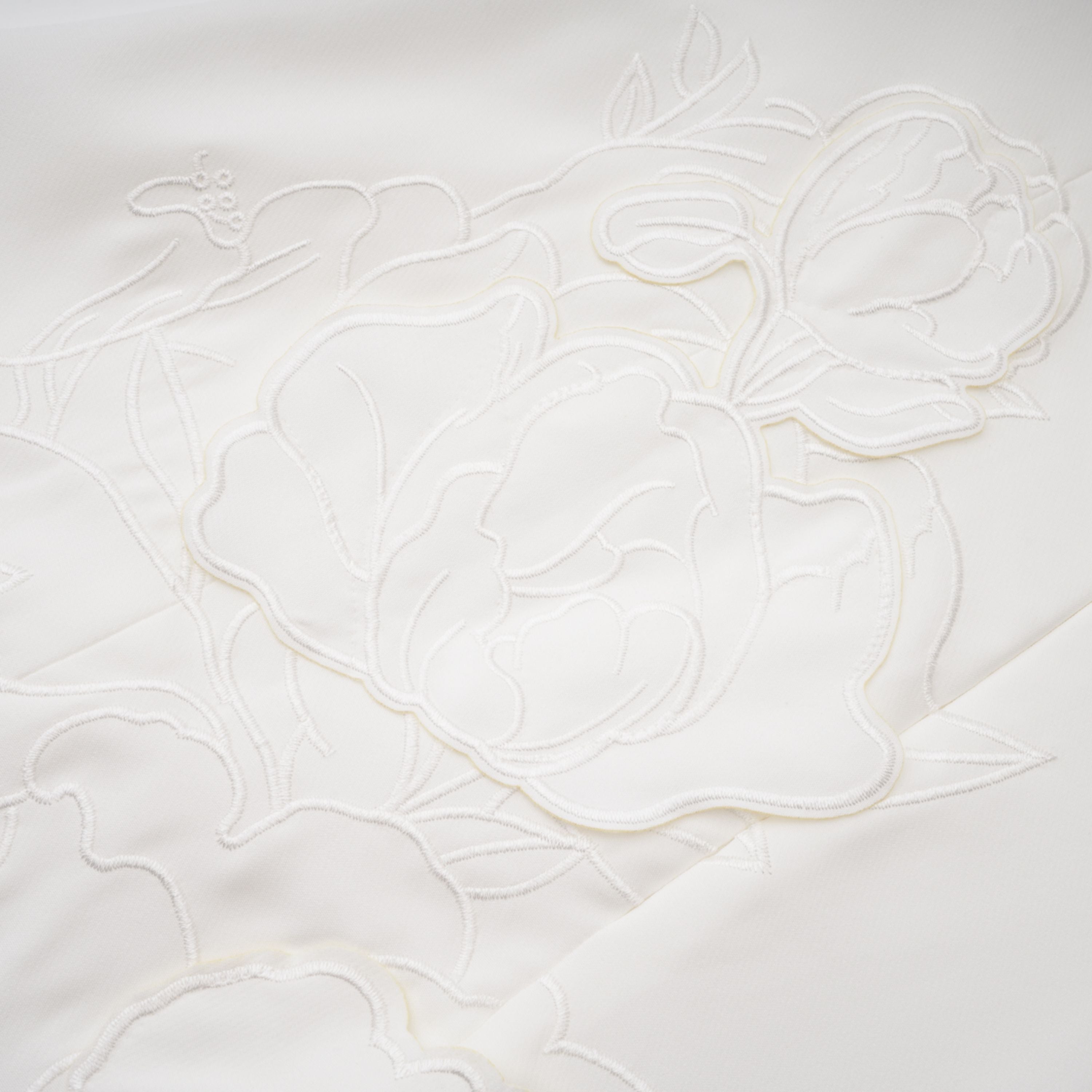 Inga Cream White Strapless Floral Embroidered Mini Dress