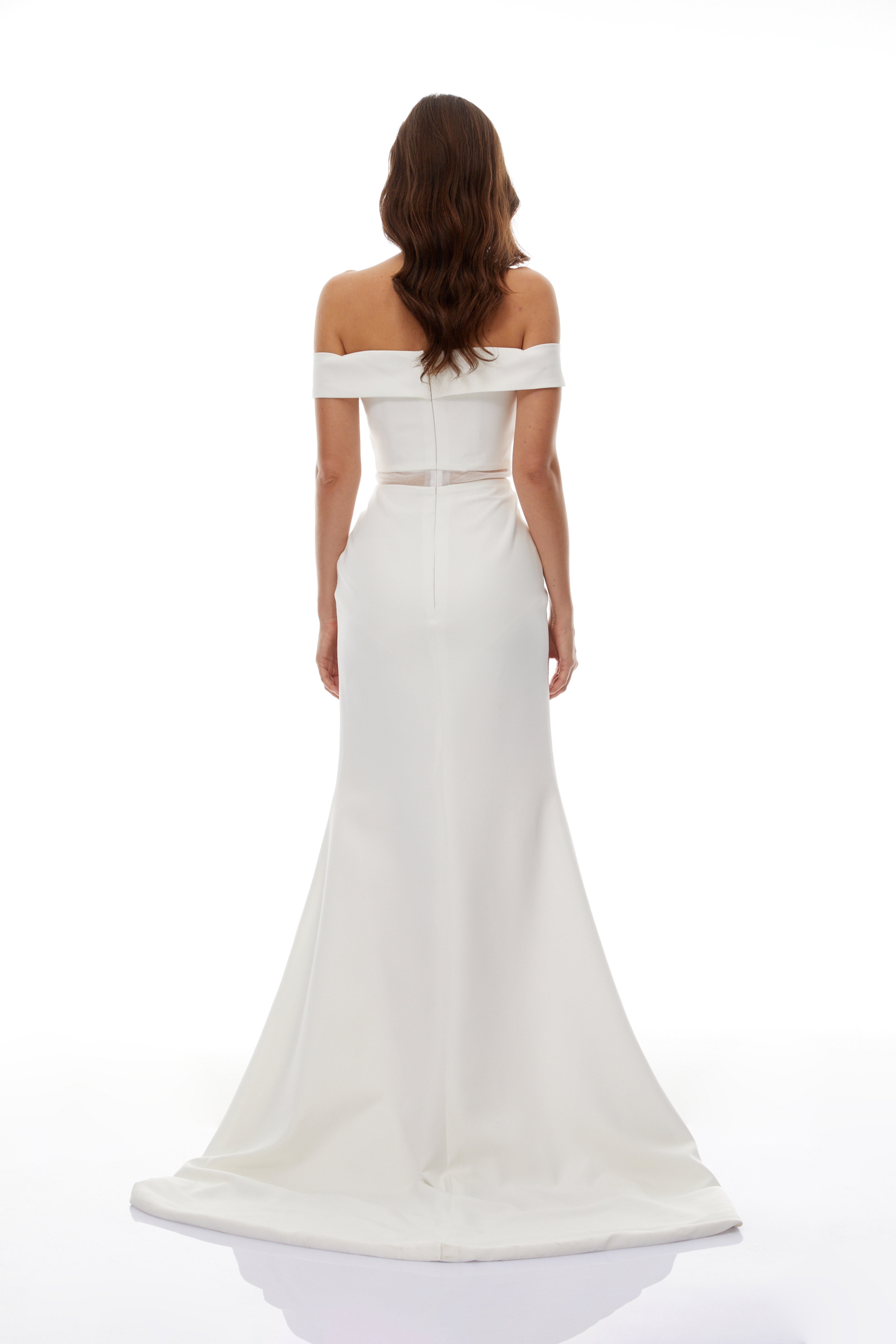Ingrid White Off Shoulder Mermaid Maxi Dress (Final Sale-US Only)