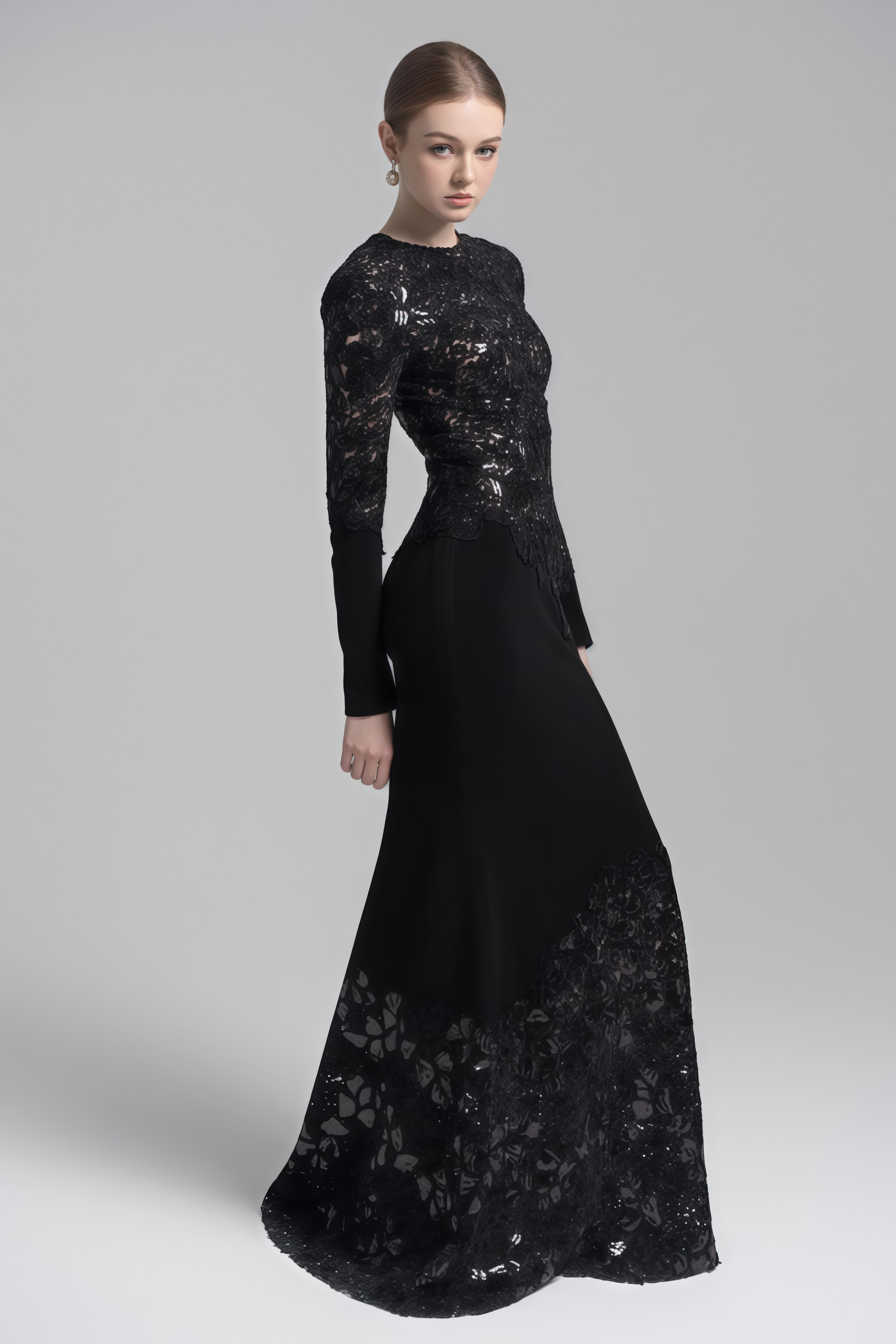 Mathilde Black Embroidered Maxi Dress (Final Sale-US Only)