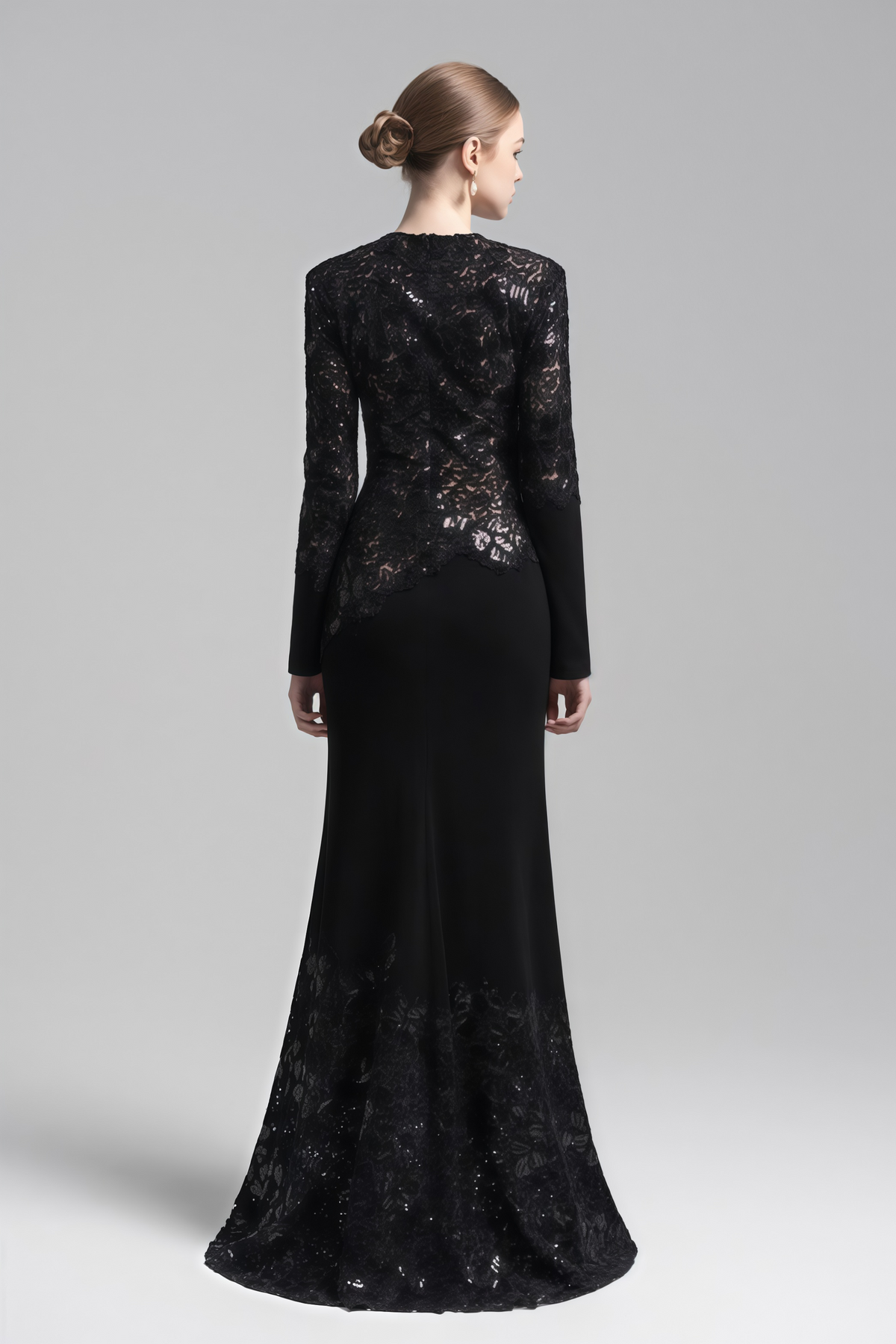 Mathilde Black Embroidered Maxi Dress