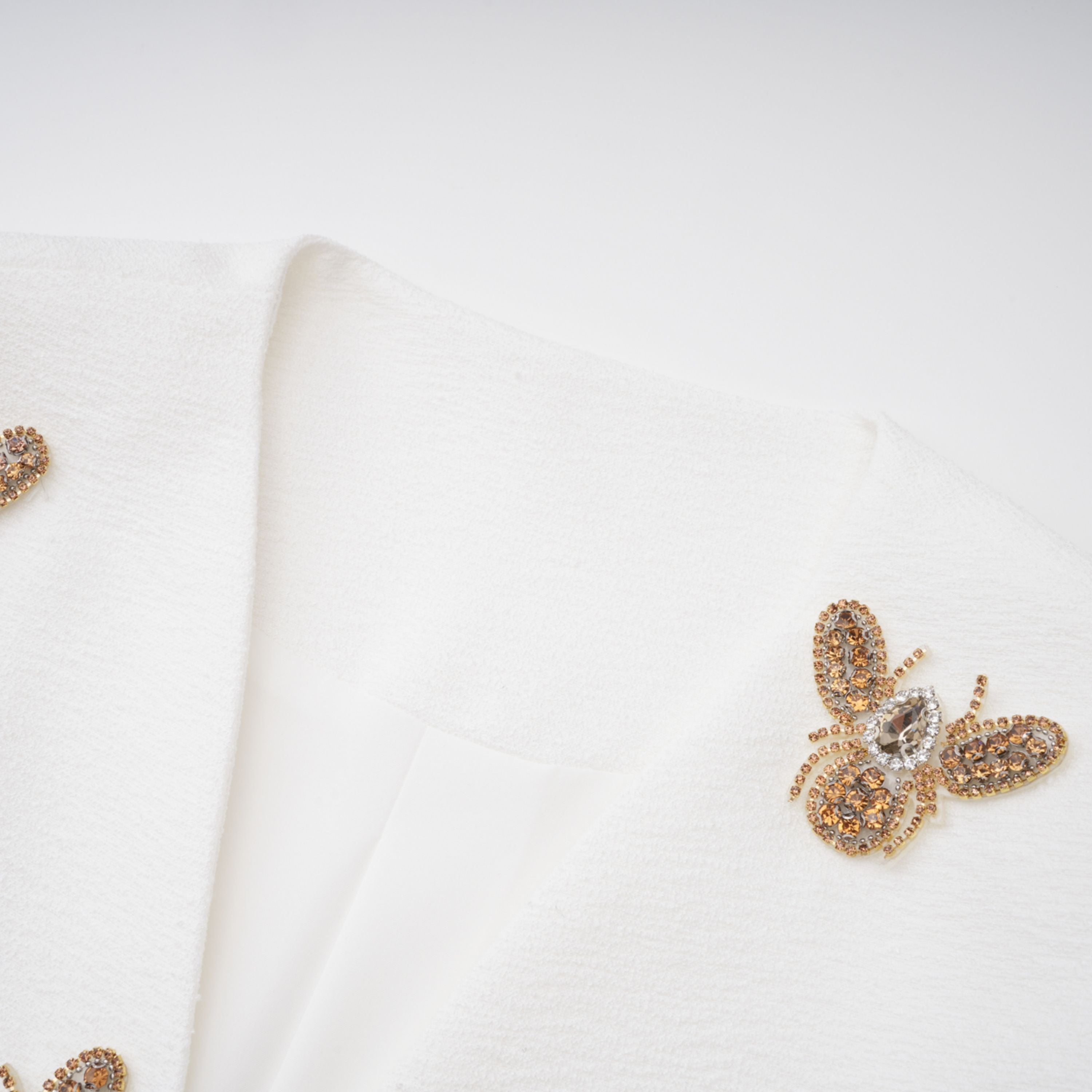 Jóna White Embellished Wrap Blouse