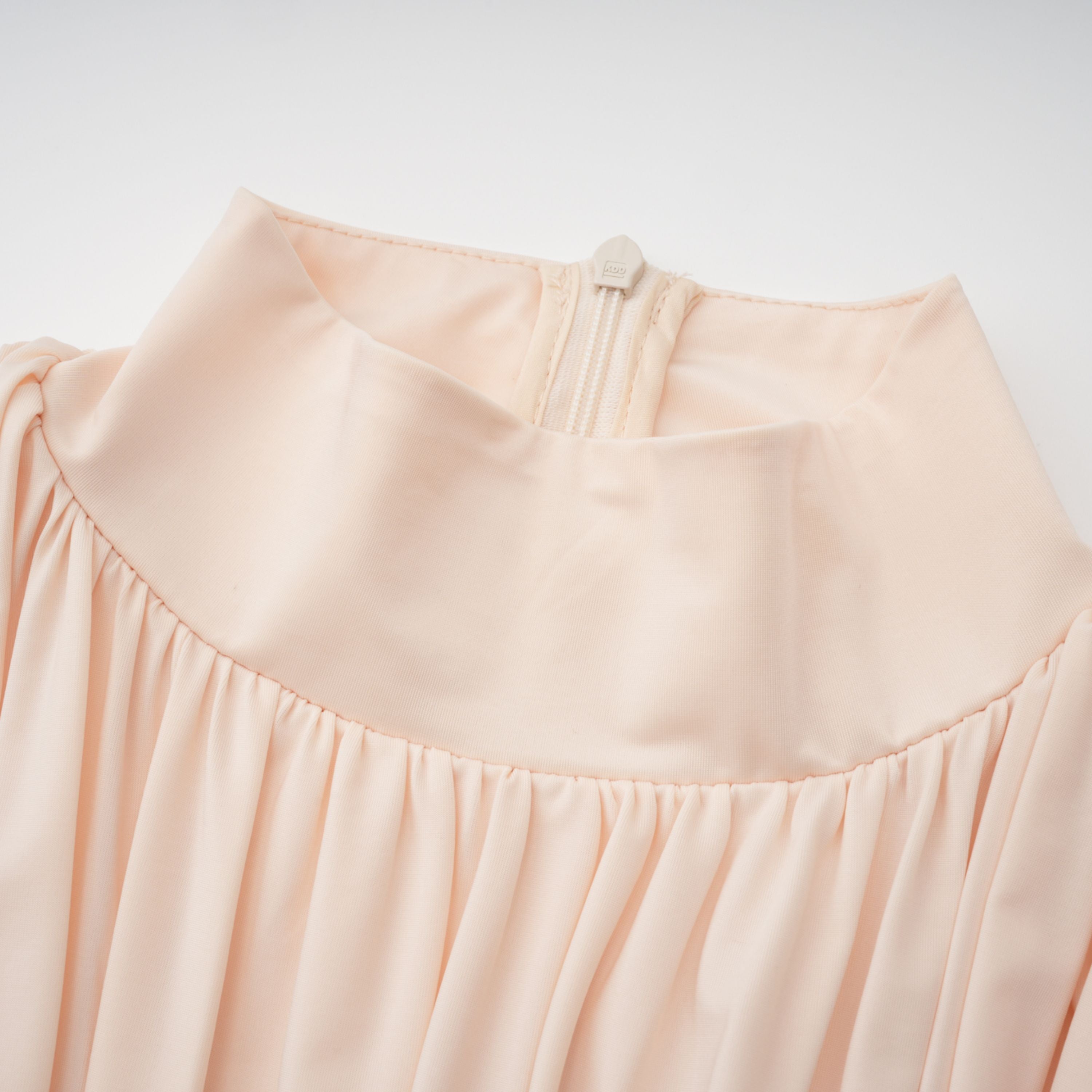Karine Neutral Lace Panel Ruched Maxi Dress