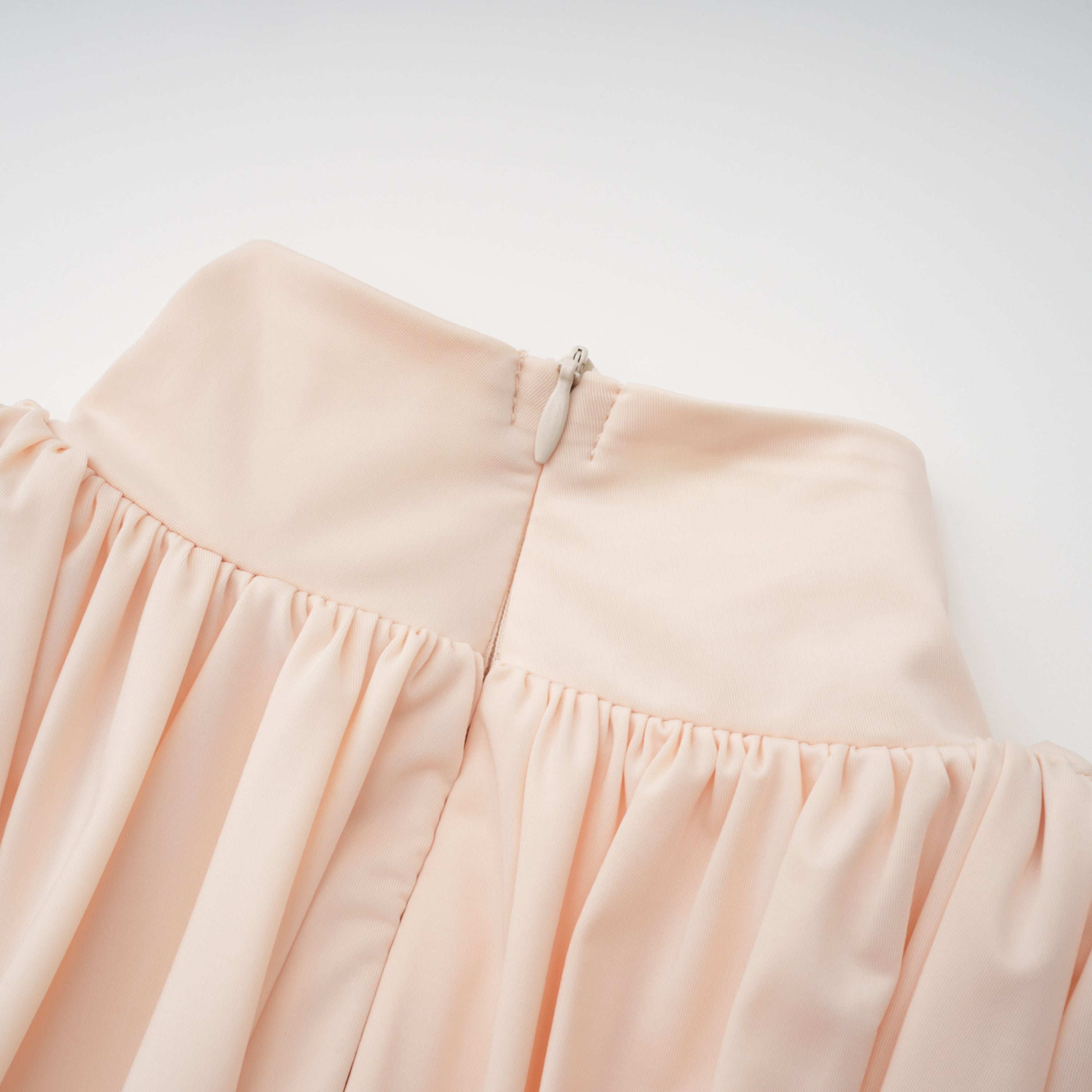 Karine Neutral Lace Panel Ruched Maxi Dress