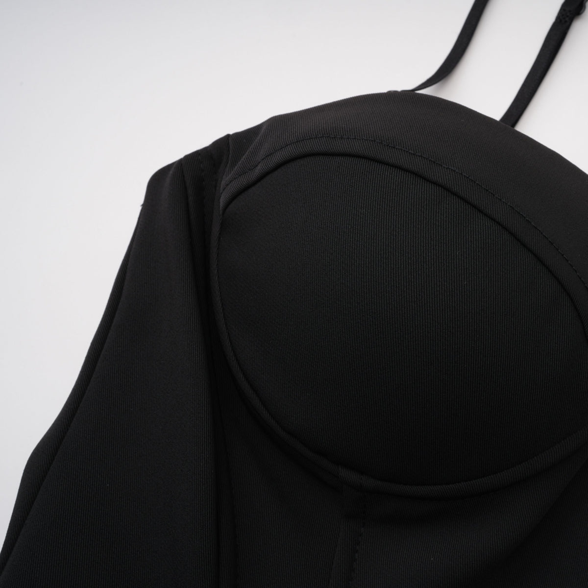 Krasava Black Sweetheart Neckline Top & Trousers Set