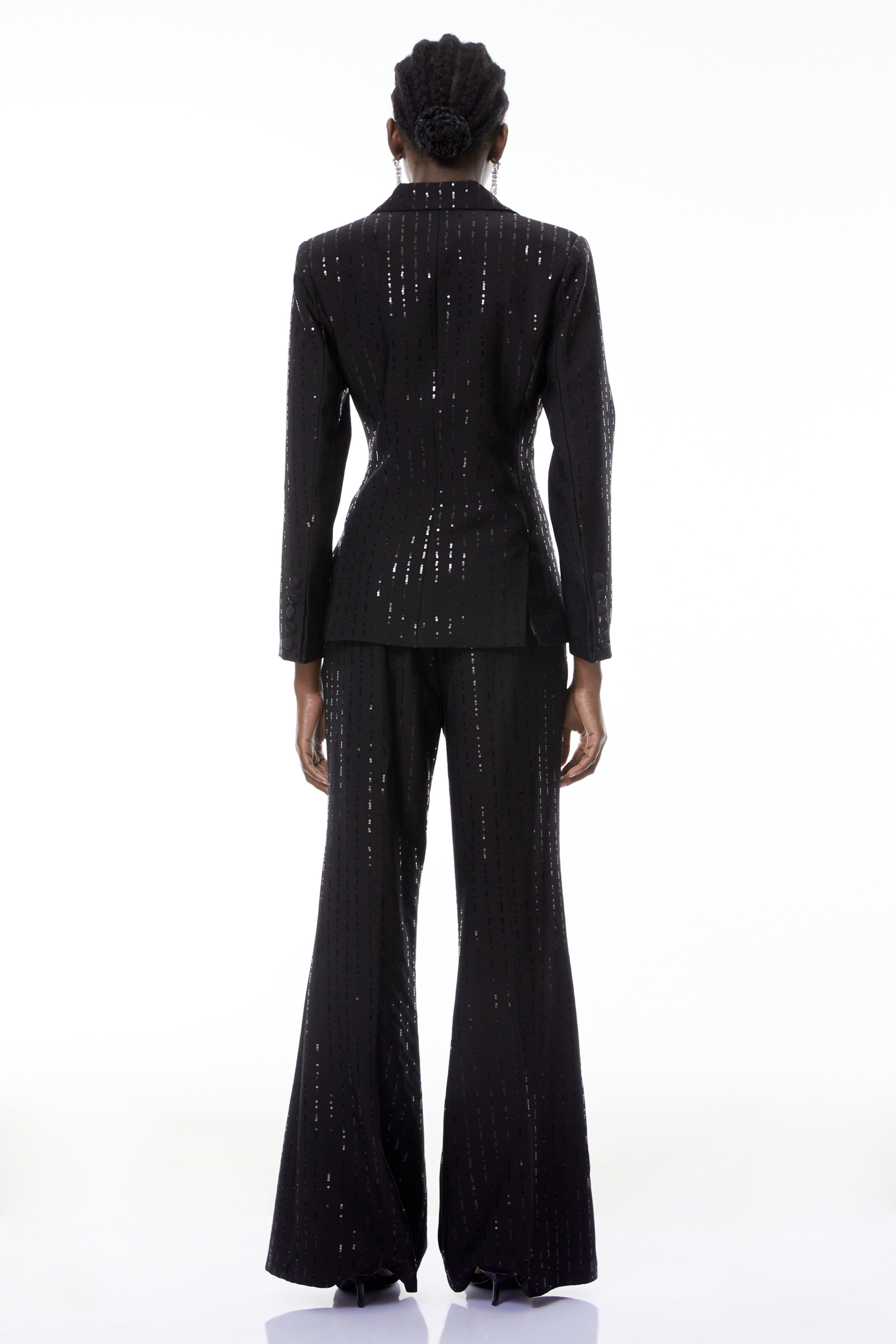 Leonie Black Sequin Blazer & Trouser Set