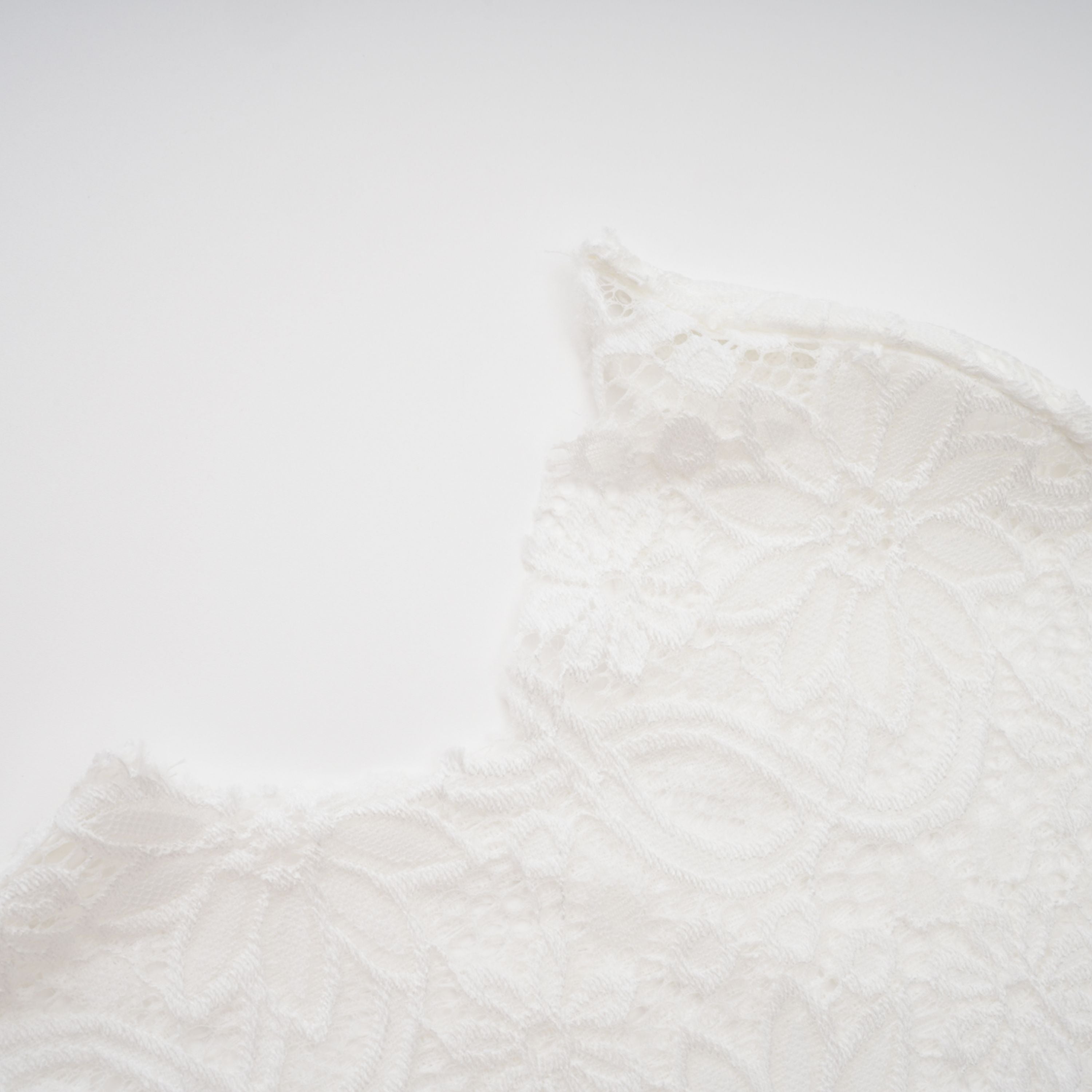 Loana White Floral Lace Top & Trousers Set