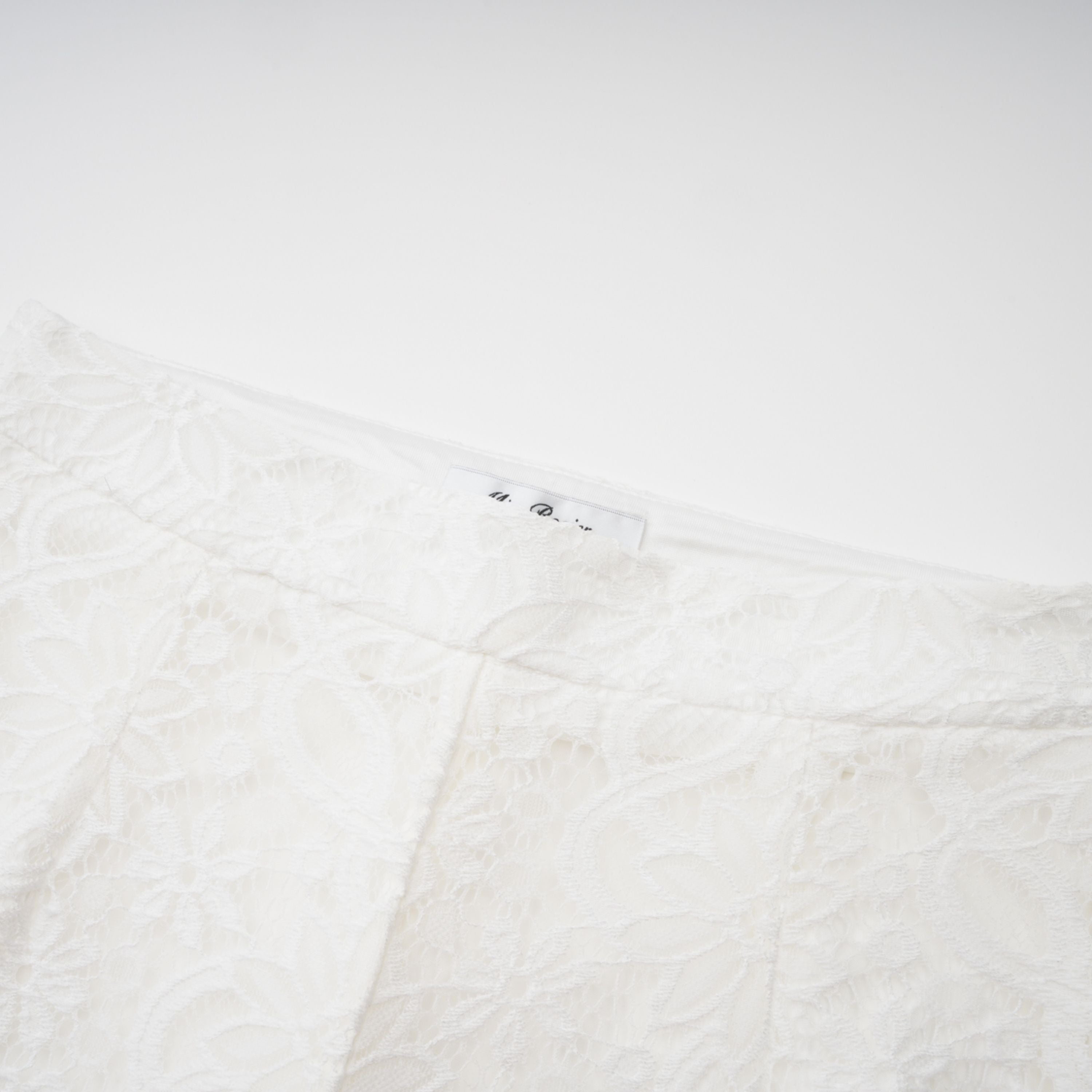 Loana White Floral Lace Top & Trousers Set