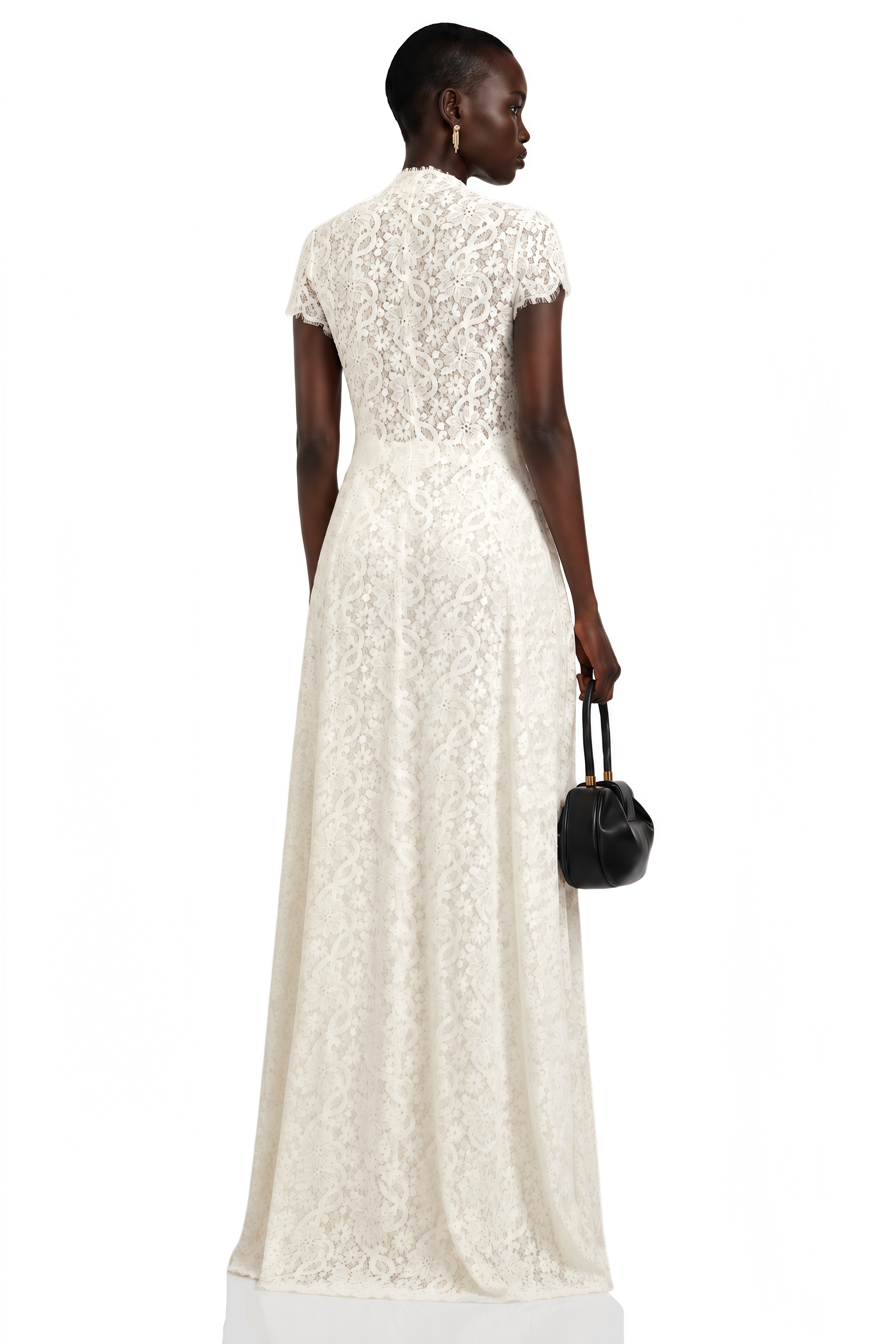 Loana White Floral Lace Top & Trousers Set