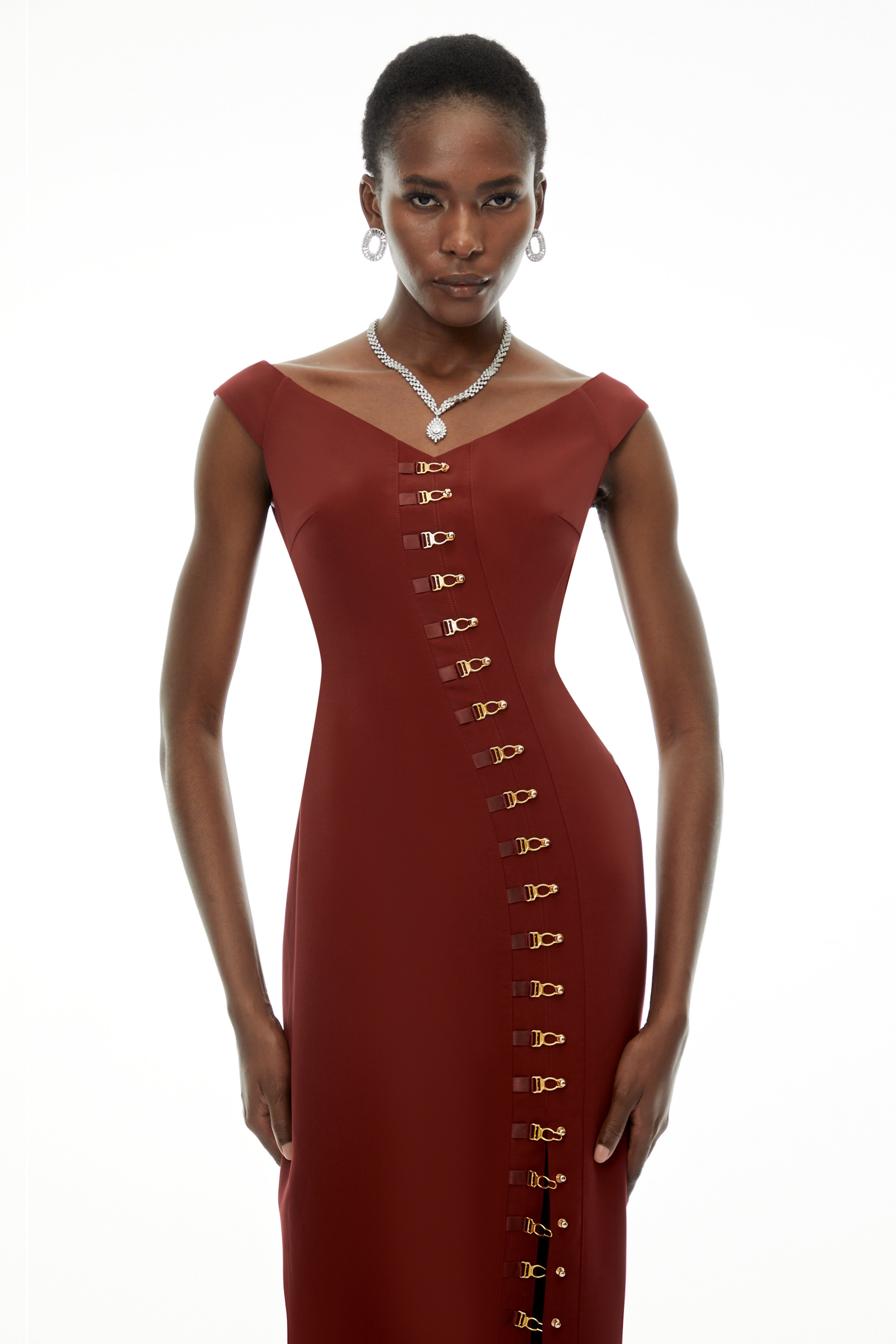 Luna Red Sleeveless Bodycon Maxi Dress (Final Sale)