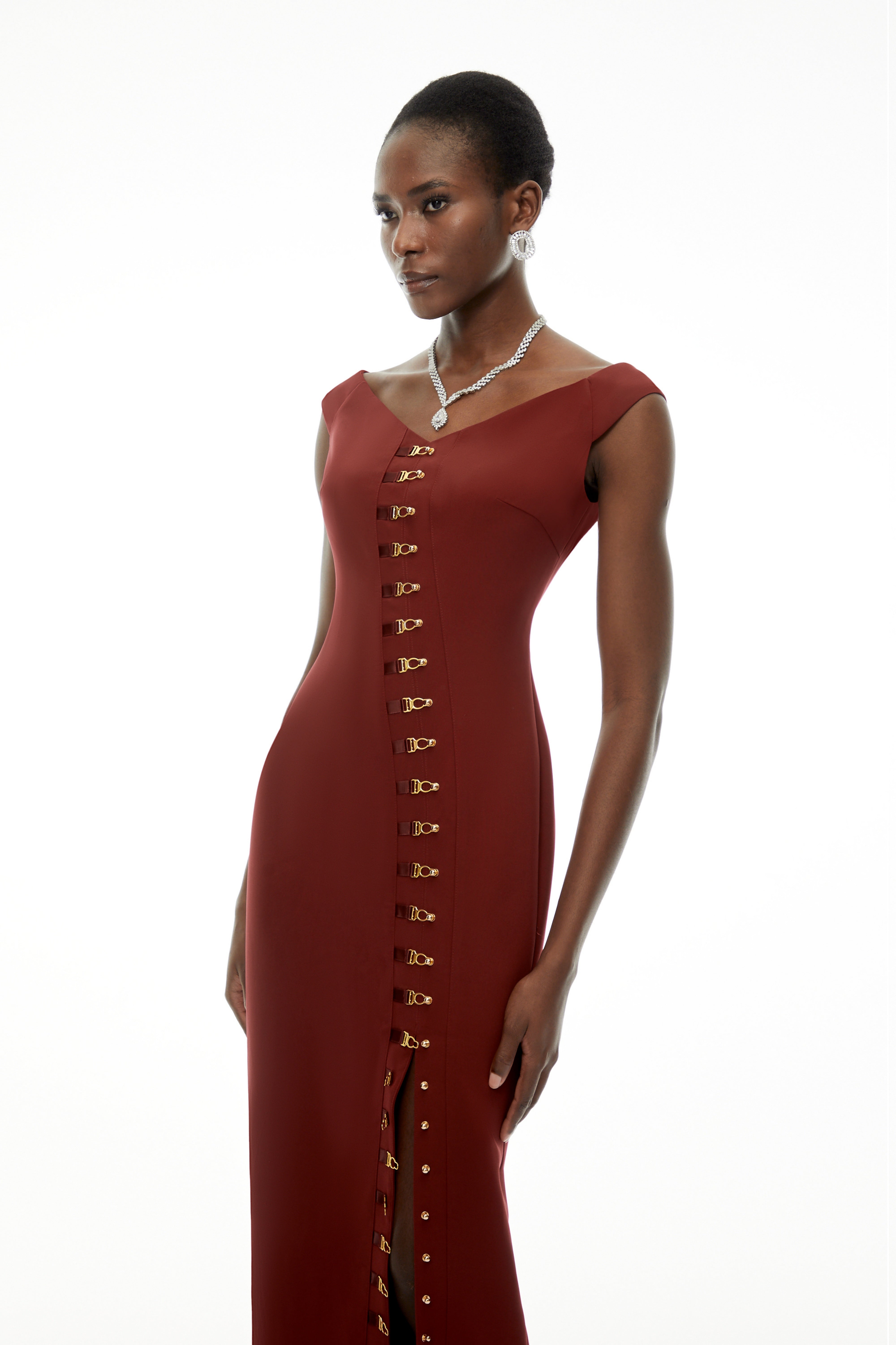Luna Red Sleeveless Bodycon Maxi Dress (Final Sale)