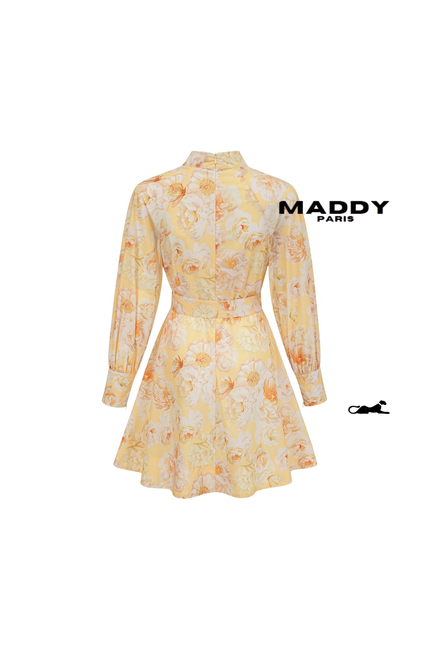 Pénélope floral-print belted mini dress S / Yellow