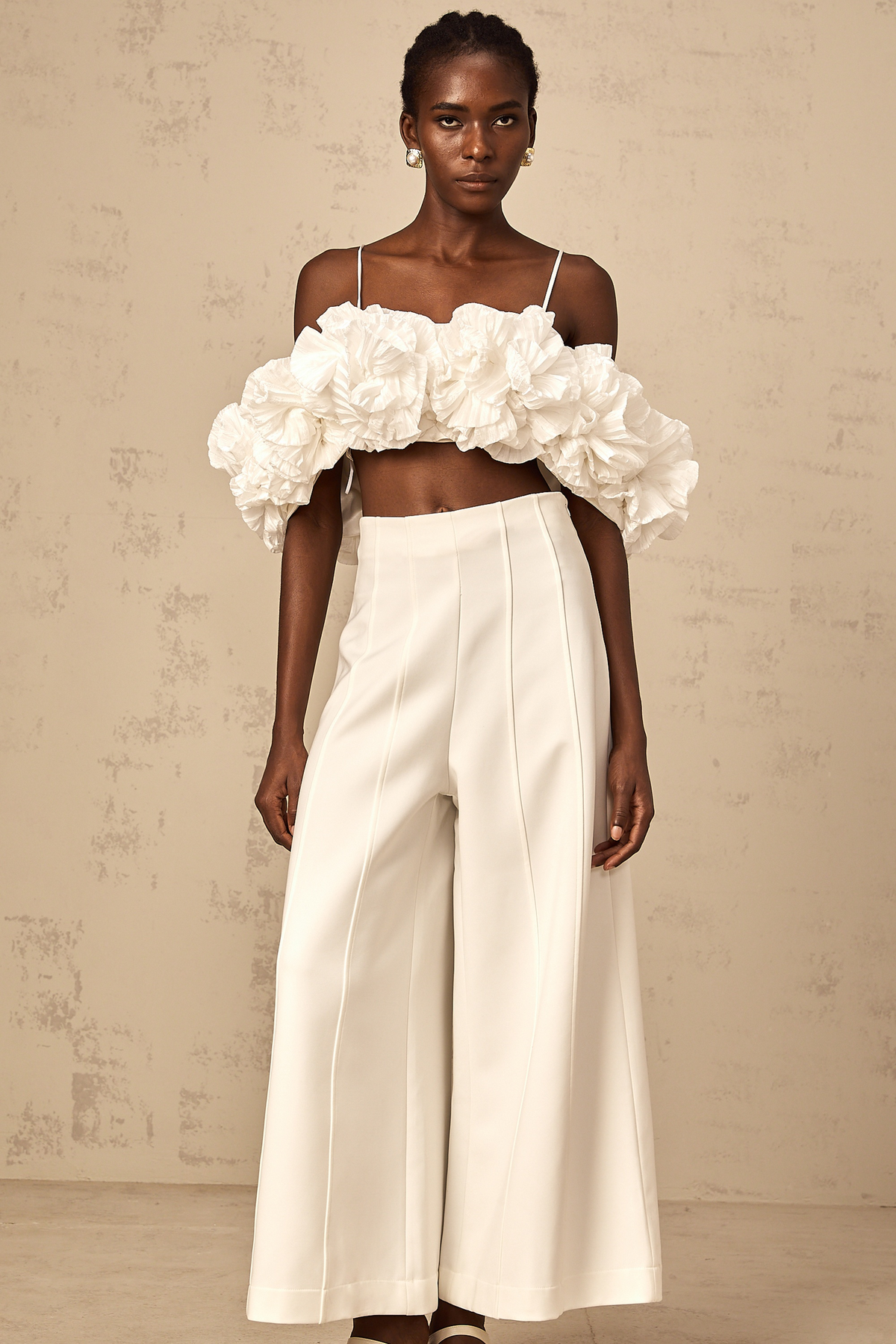 Prunelle white flower camisole top