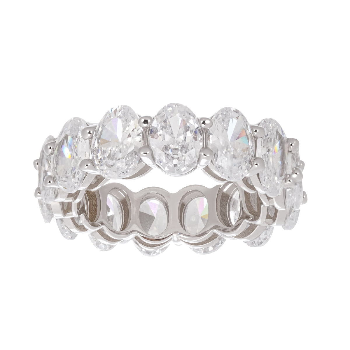 Drapé Oval Gemstone Sterling Silver Ring