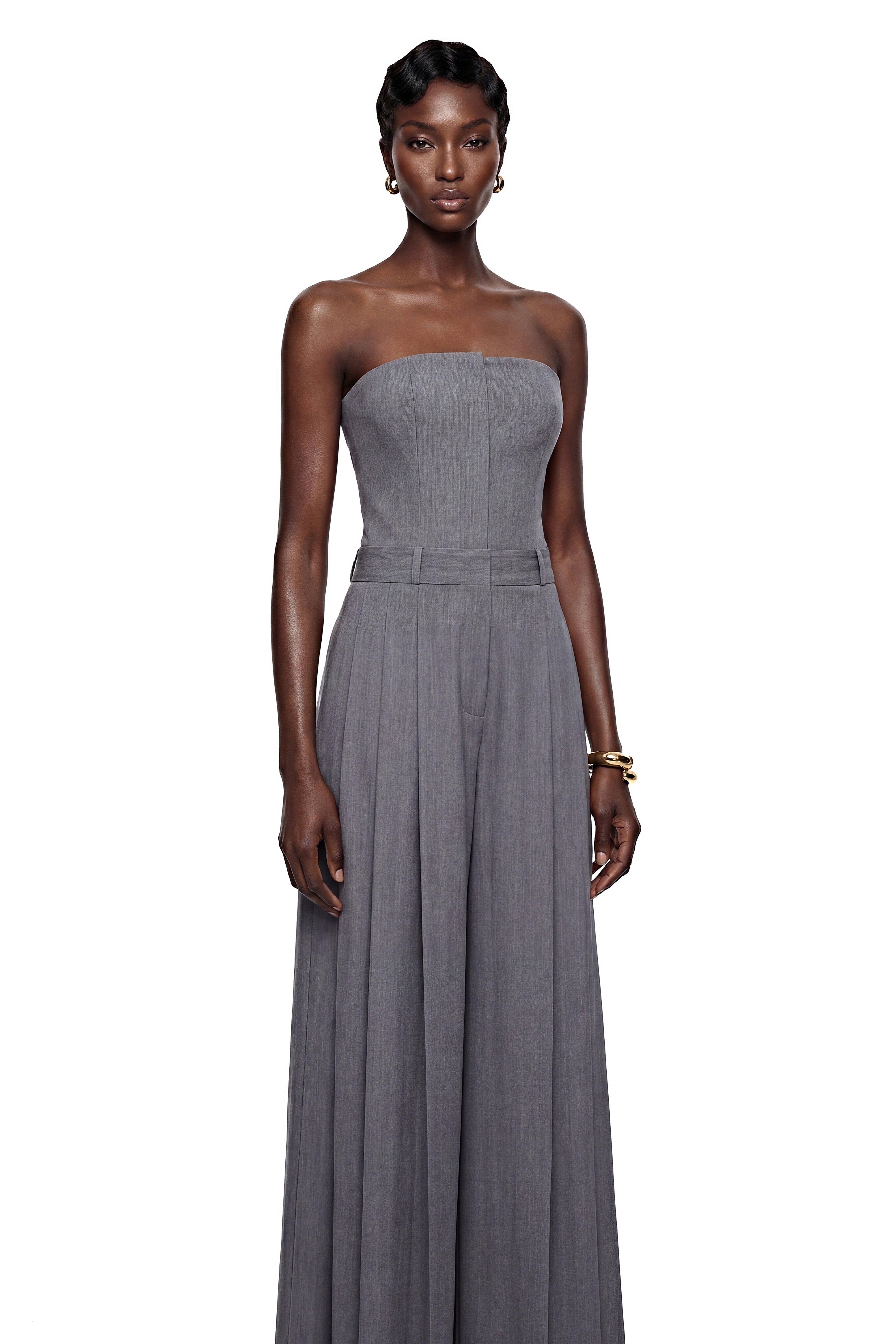Manaia Grey Wide-Leg Jumpsuit