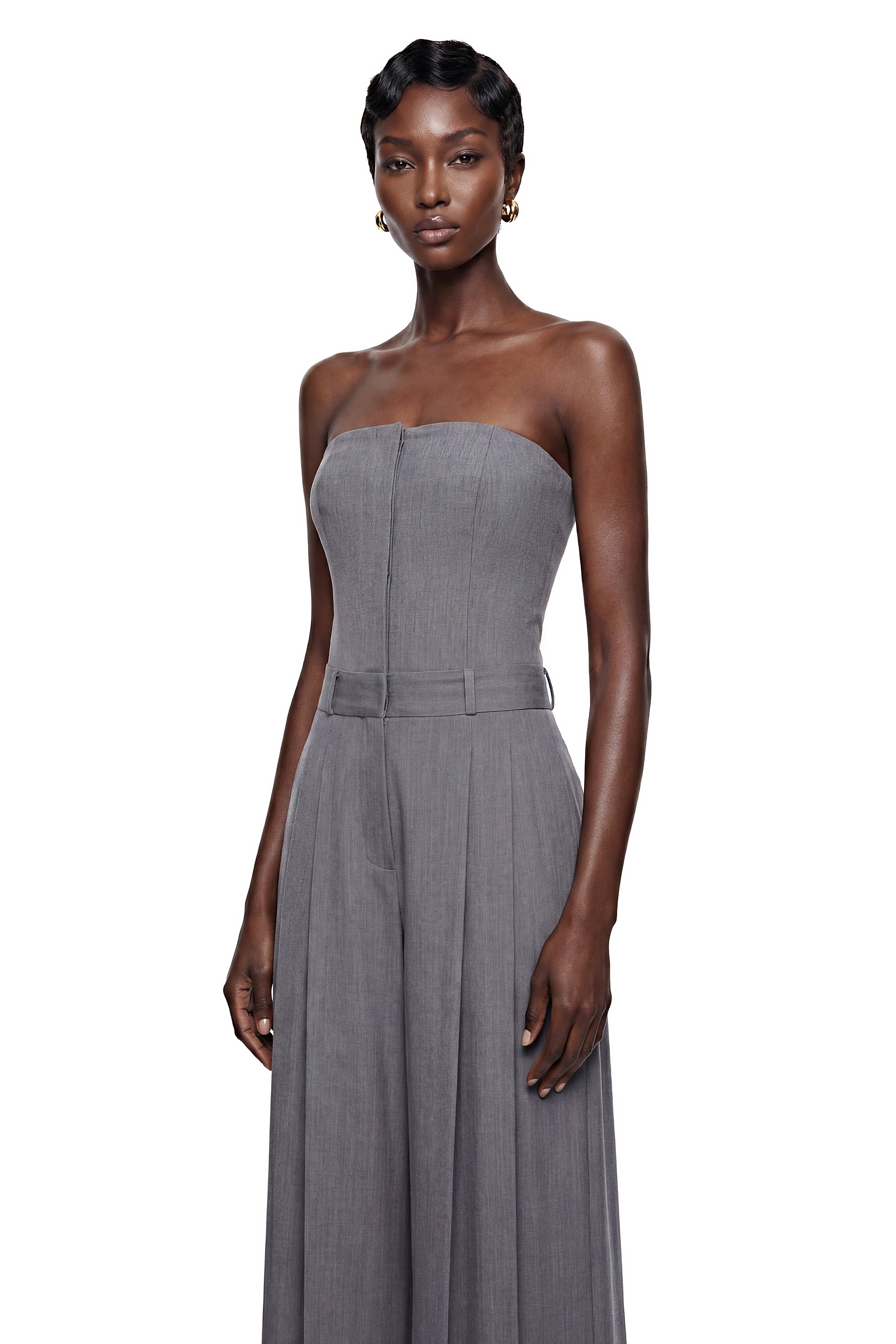 Manaia Grey Wide-Leg Jumpsuit