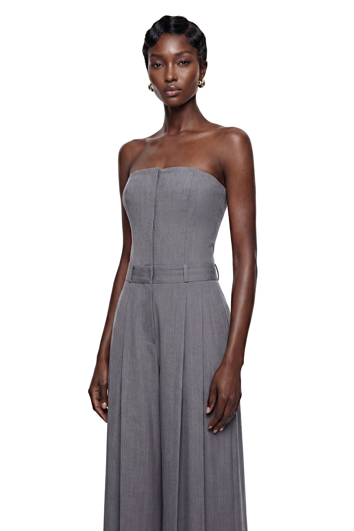 Manaia Grey Wide-Leg Jumpsuit