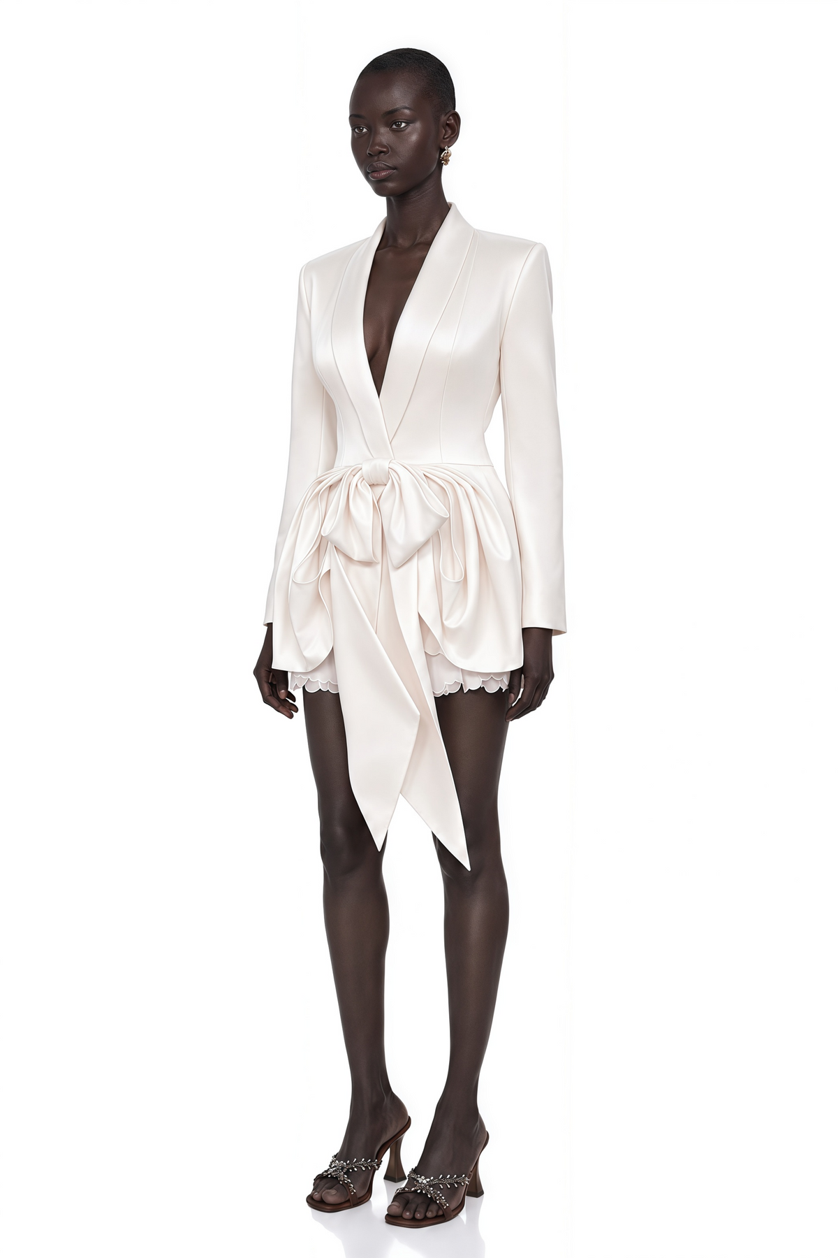 marta white tailored blazer mini dress