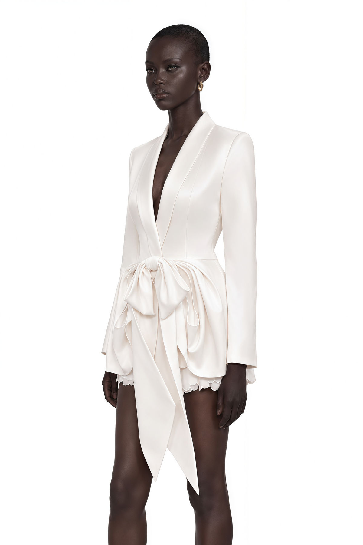 marta white tailored blazer mini dress