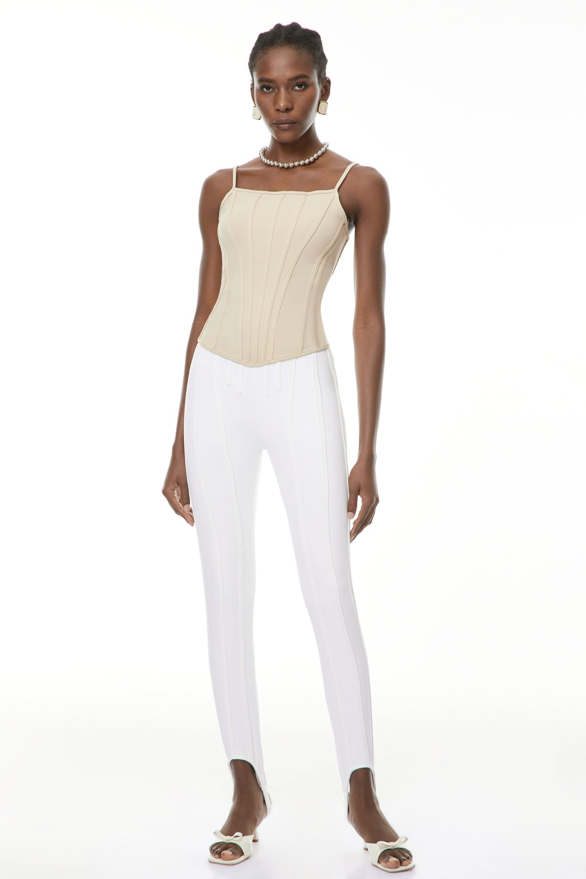 Mechthild Neutral Boned Bodice Corset Top