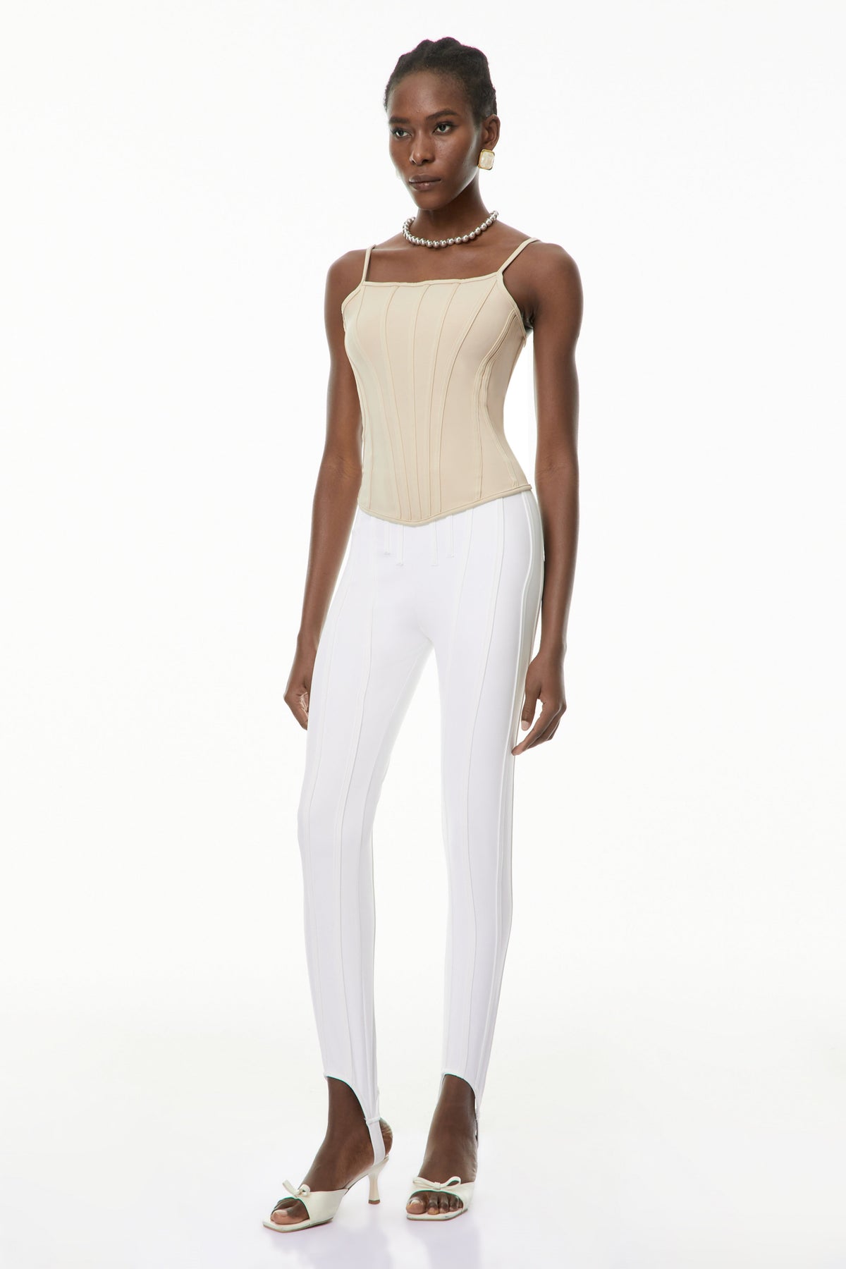 Mechthild Neutral Boned Bodice Corset Top