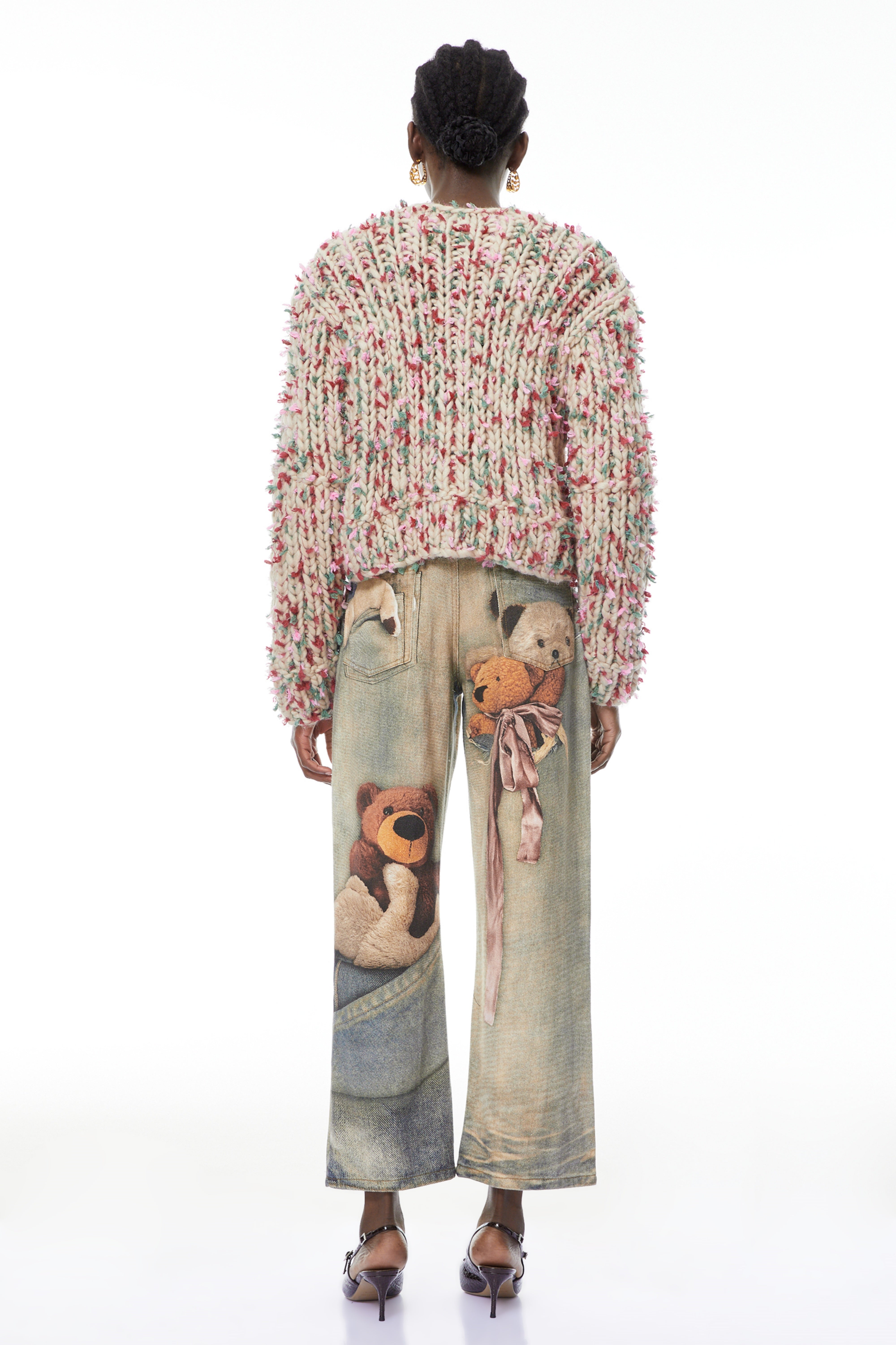 Mélisande Neutral Floral Knit Sweater (Final Sale)
