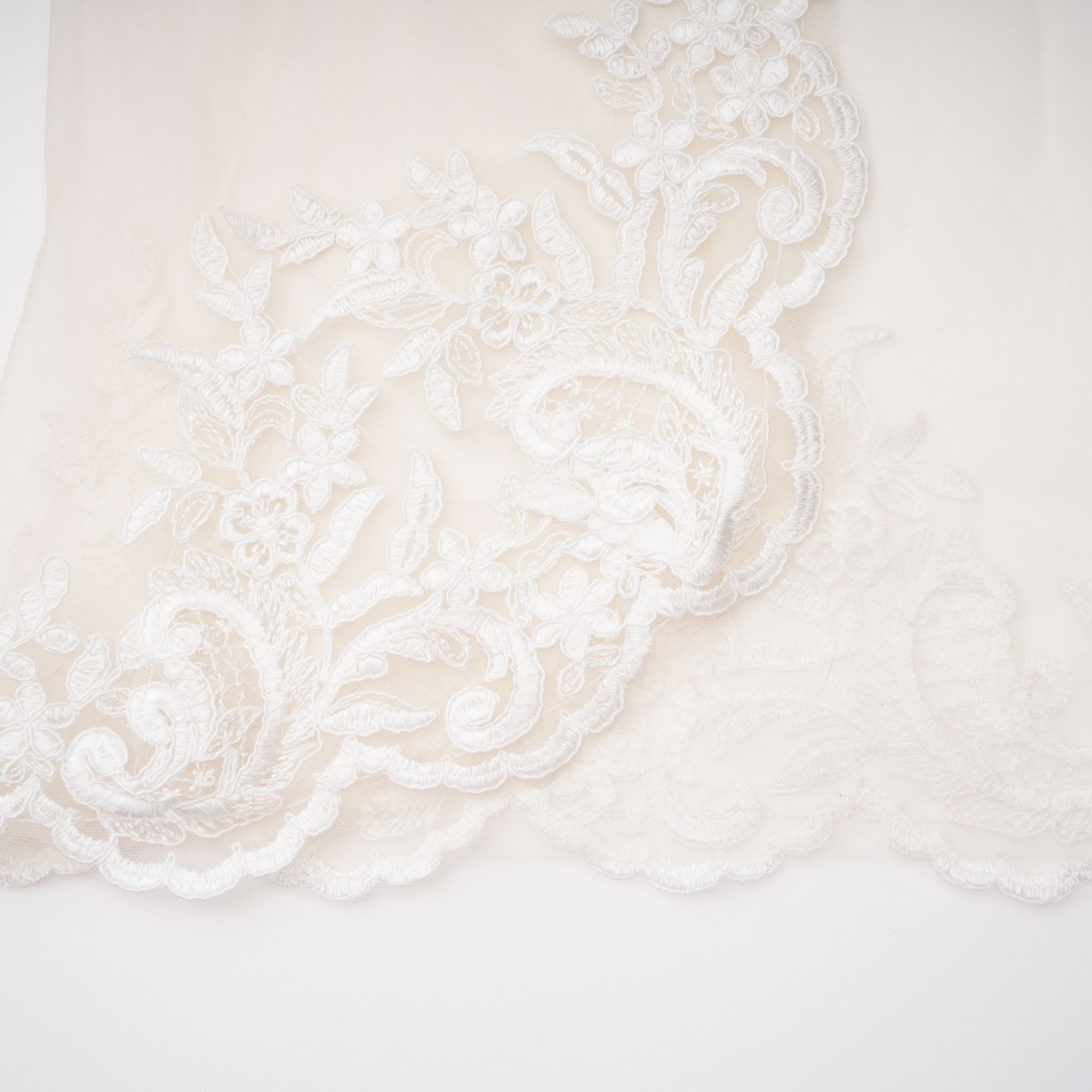 Mieke White Semi-Sheer Lace Maxi Dress