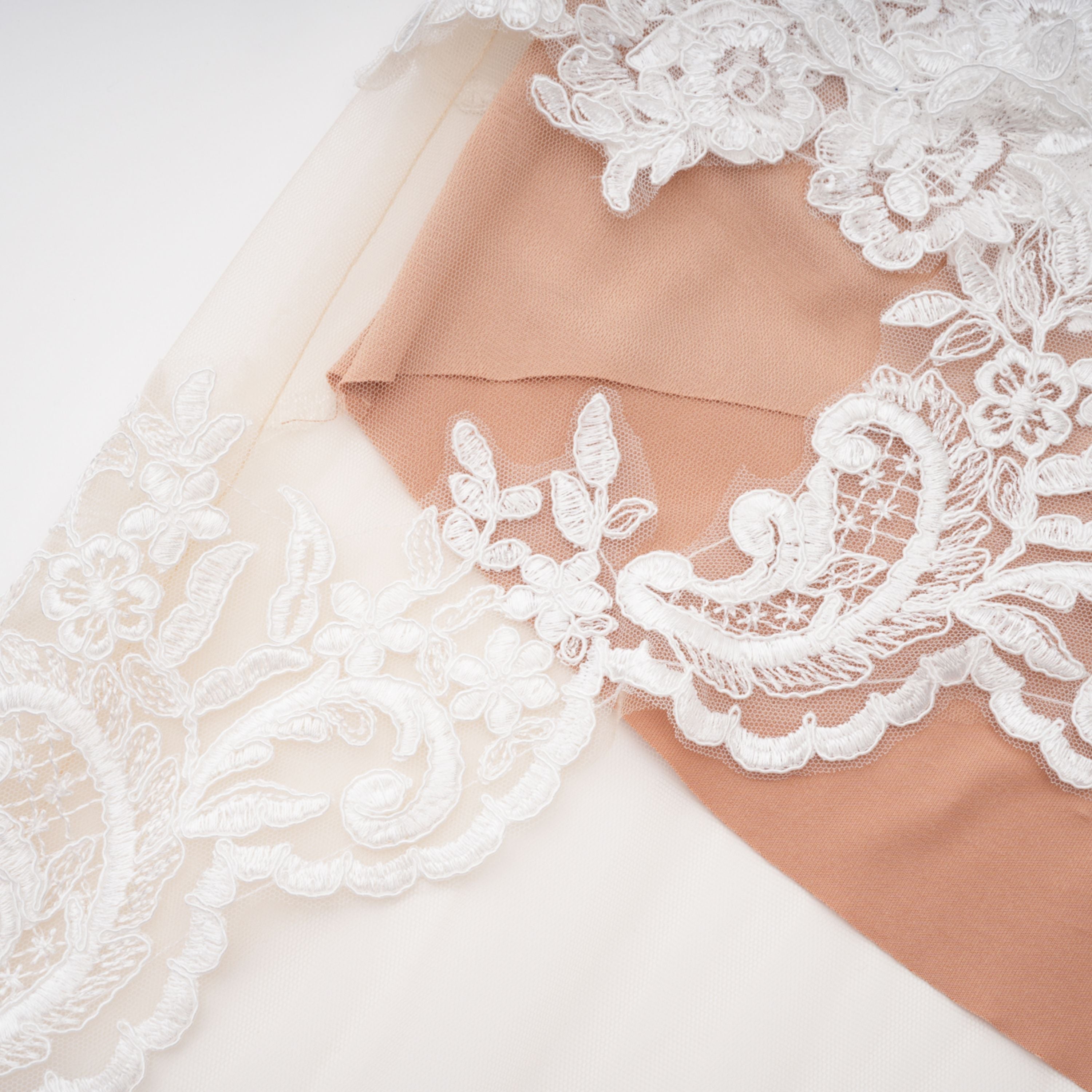 Mieke White Semi-Sheer Lace Maxi Dress
