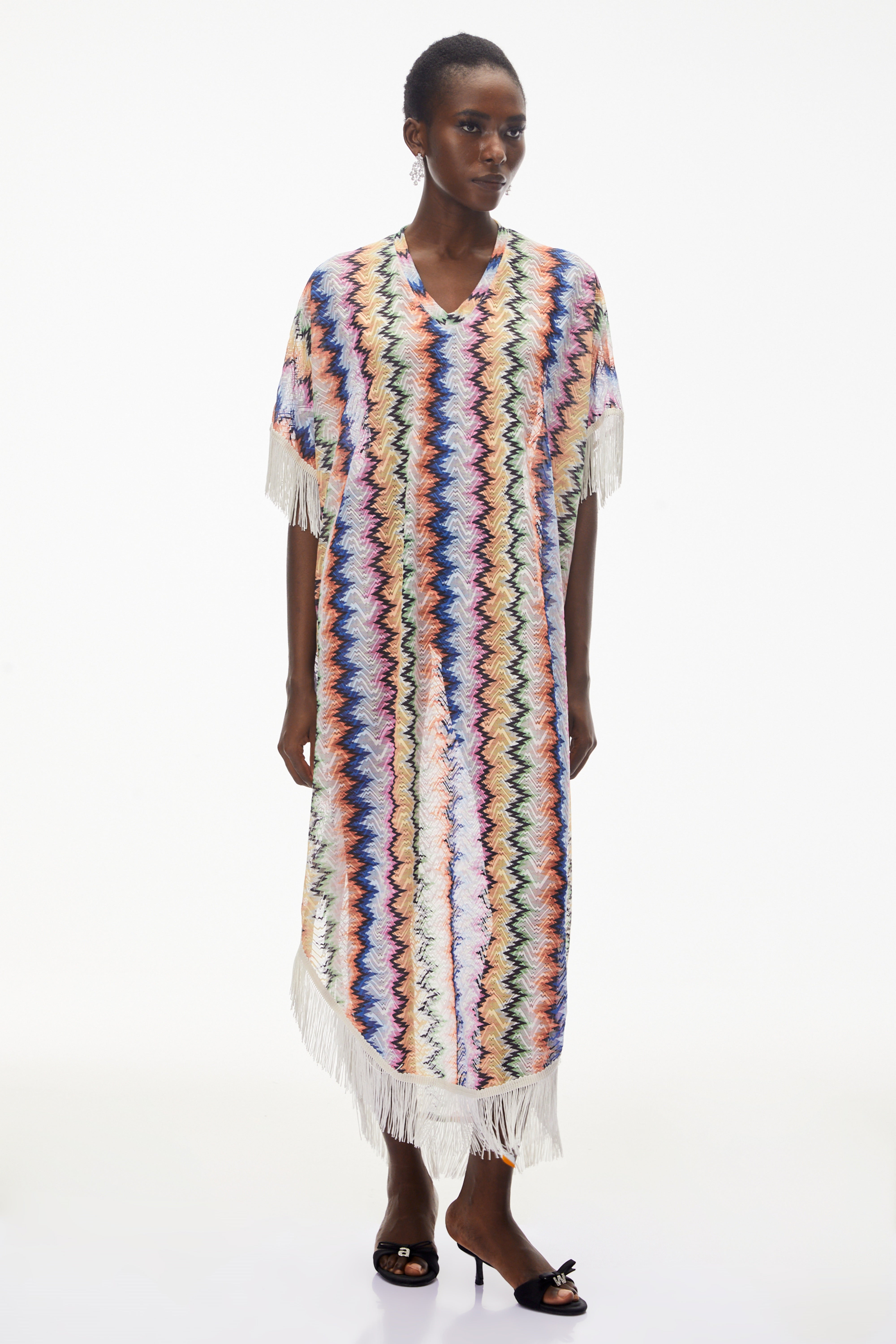 Milena Multicolor Wave Pattern Maxi Dress (Final Sale)