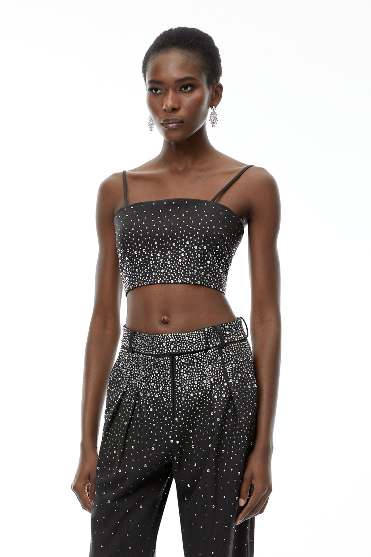 Nicola Grey Fully Embellished Top