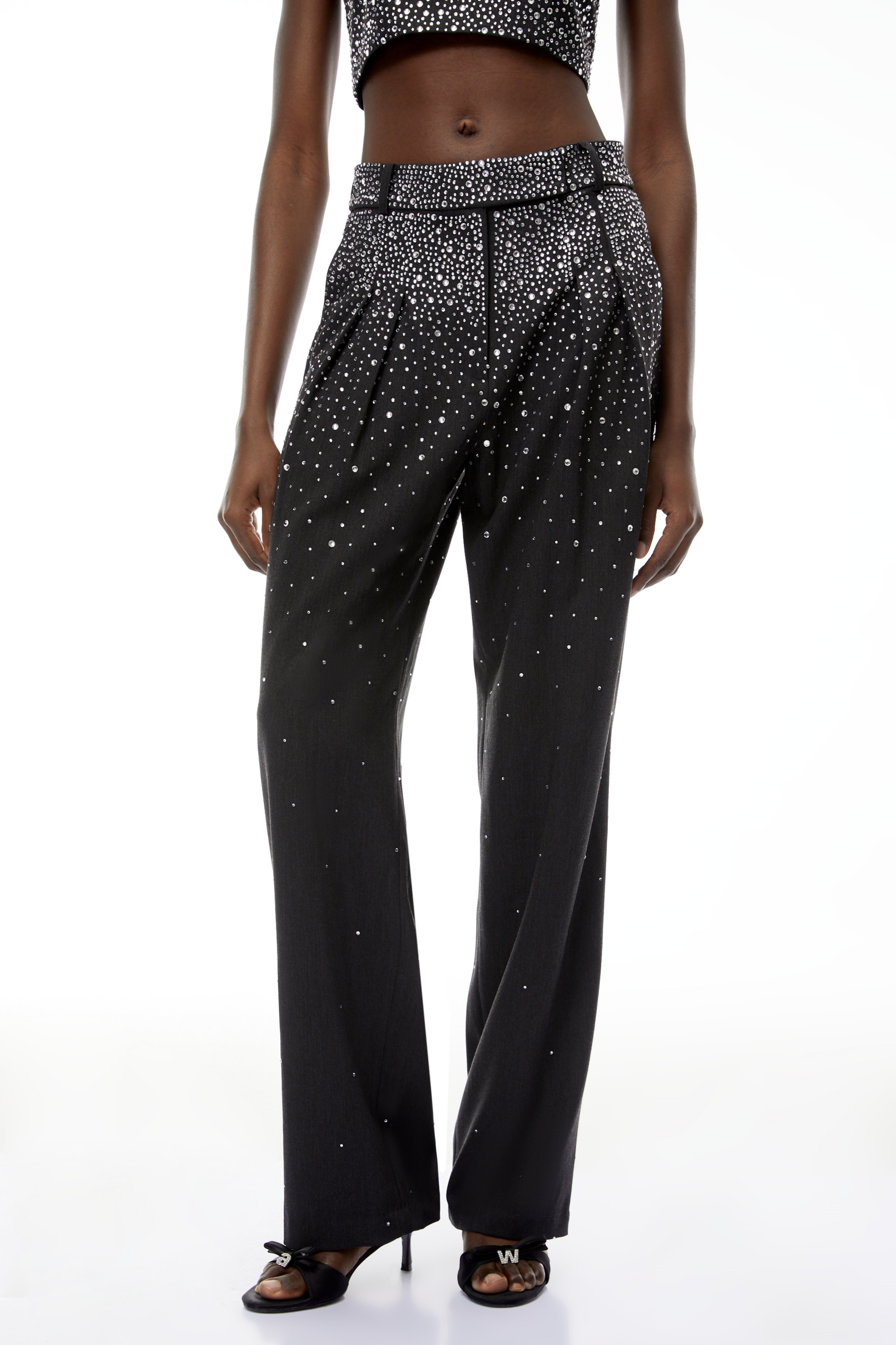 Nicola Grey Fully Embellished Trouser