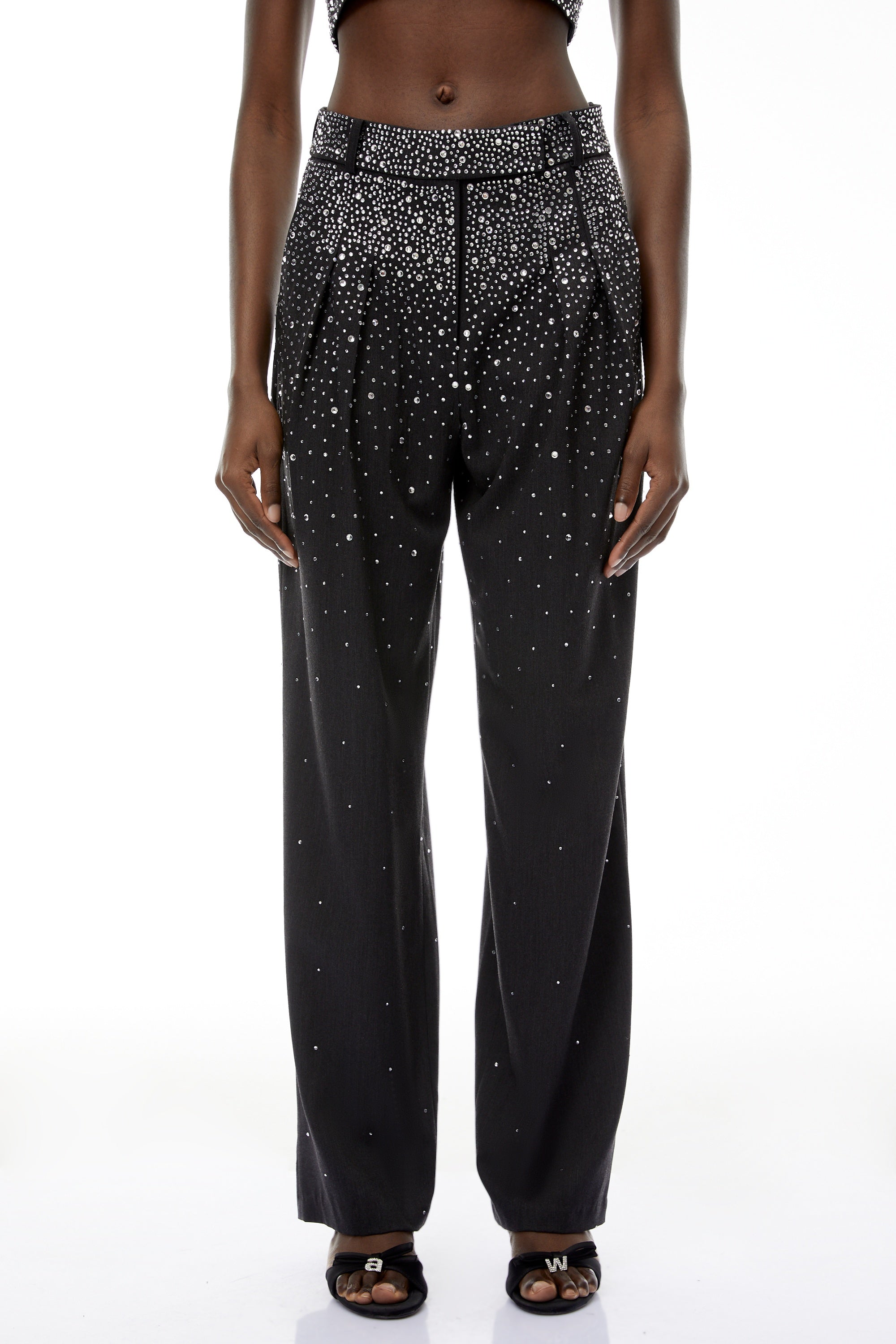 Nicola Grey Fully Embellished Trouser