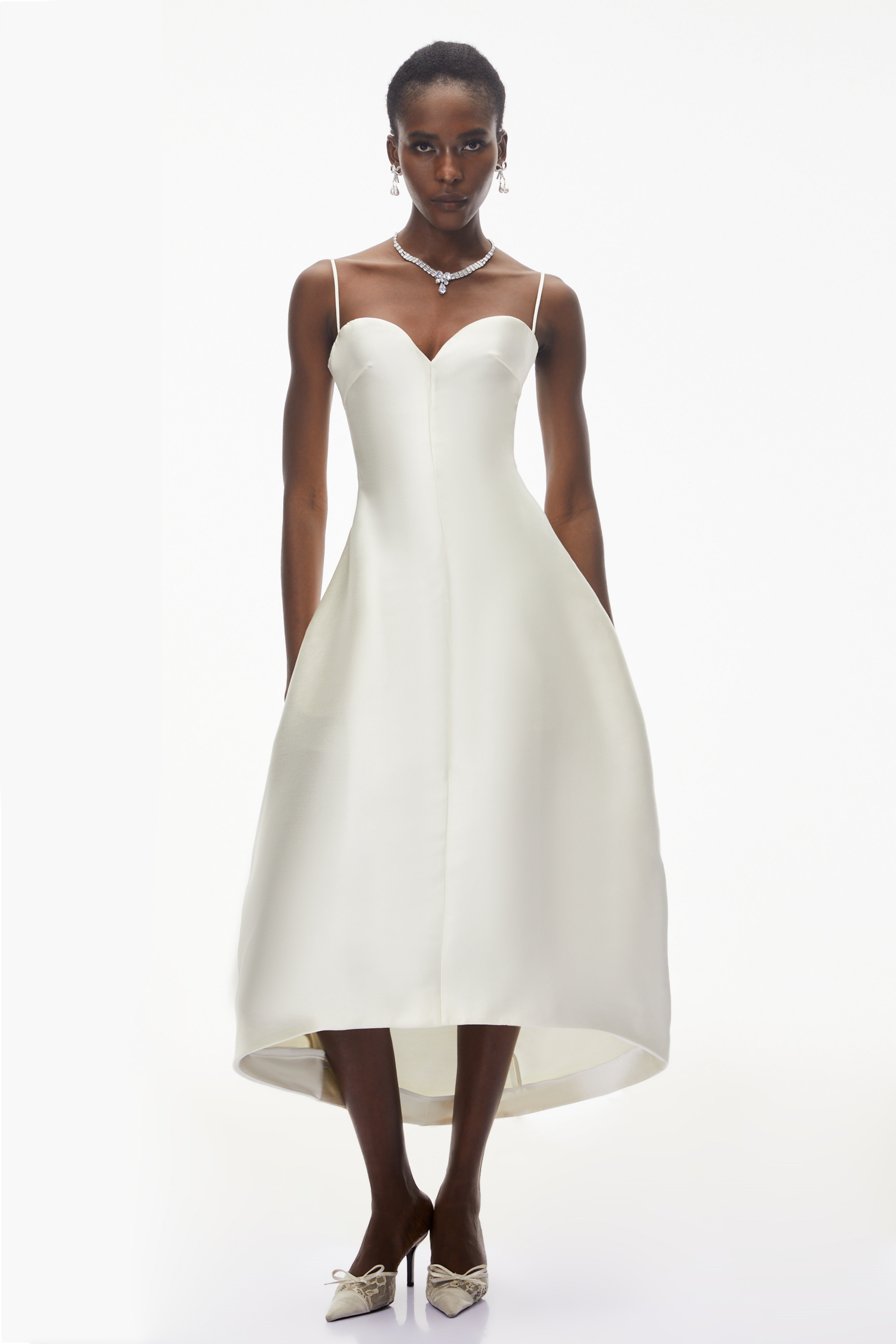 Nimue Ivory Sweetheart Midi Dress