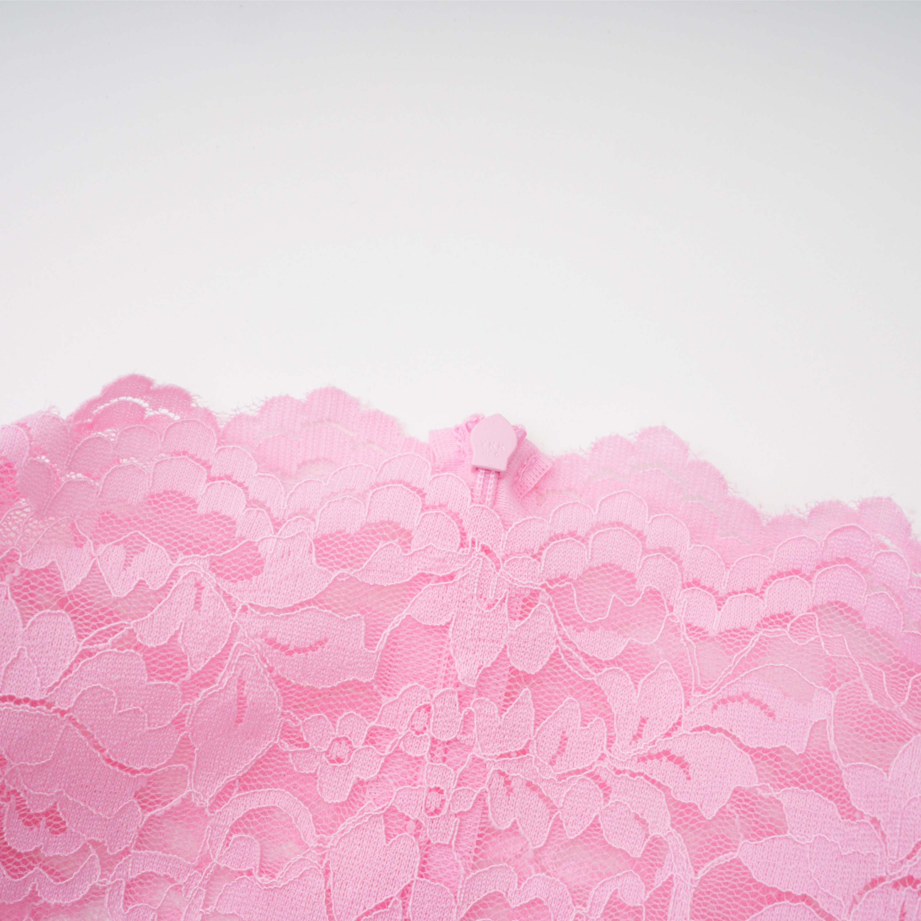 Nuria Pink Ribbon Detail Floral Lace Midi Dress (Final Sale-US Only)