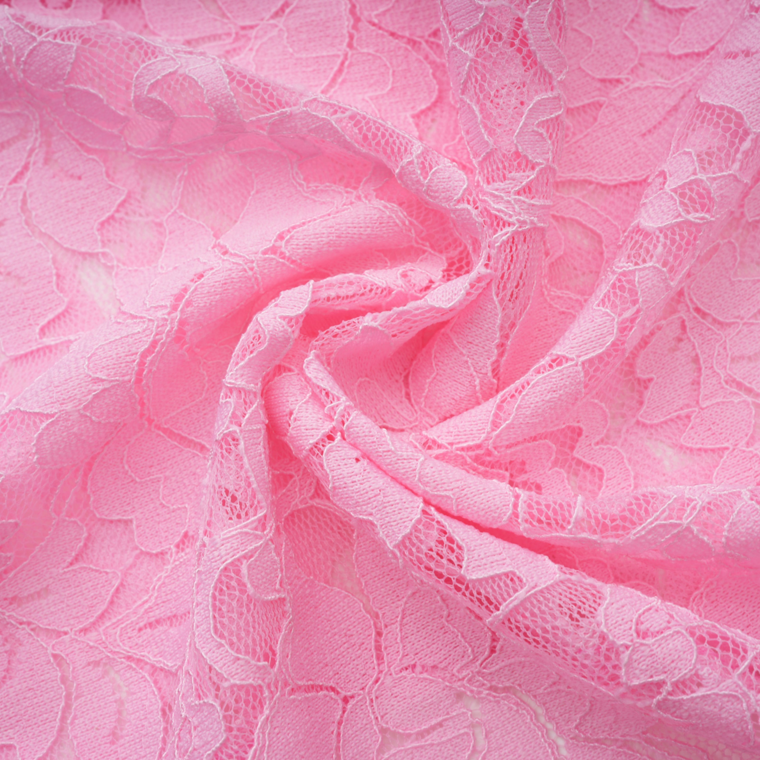 Nuria Pink Ribbon Detail Floral Lace Midi Dress (Final Sale-US Only)