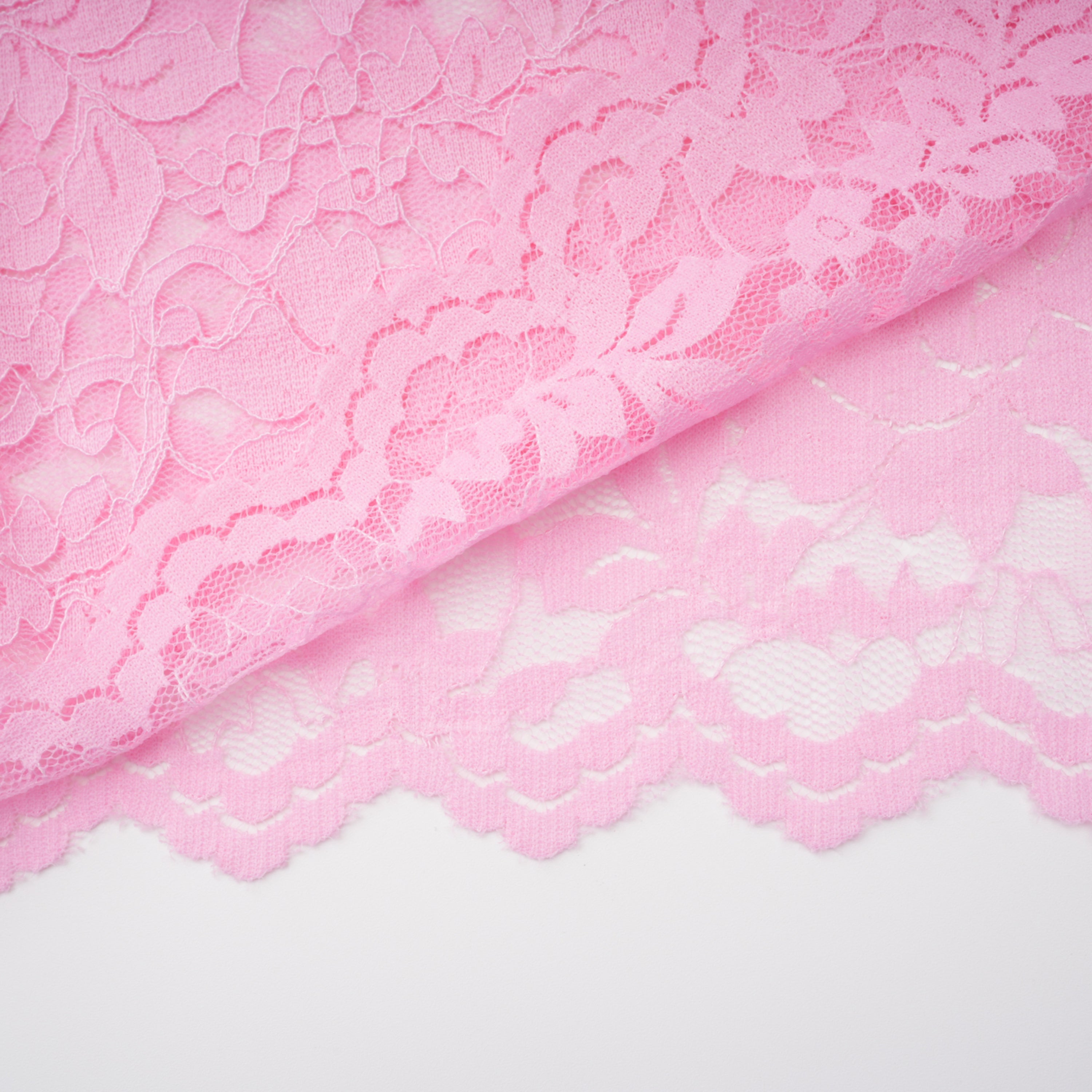 Nuria Pink Ribbon Detail Floral Lace Midi Dress (Final Sale-US Only)