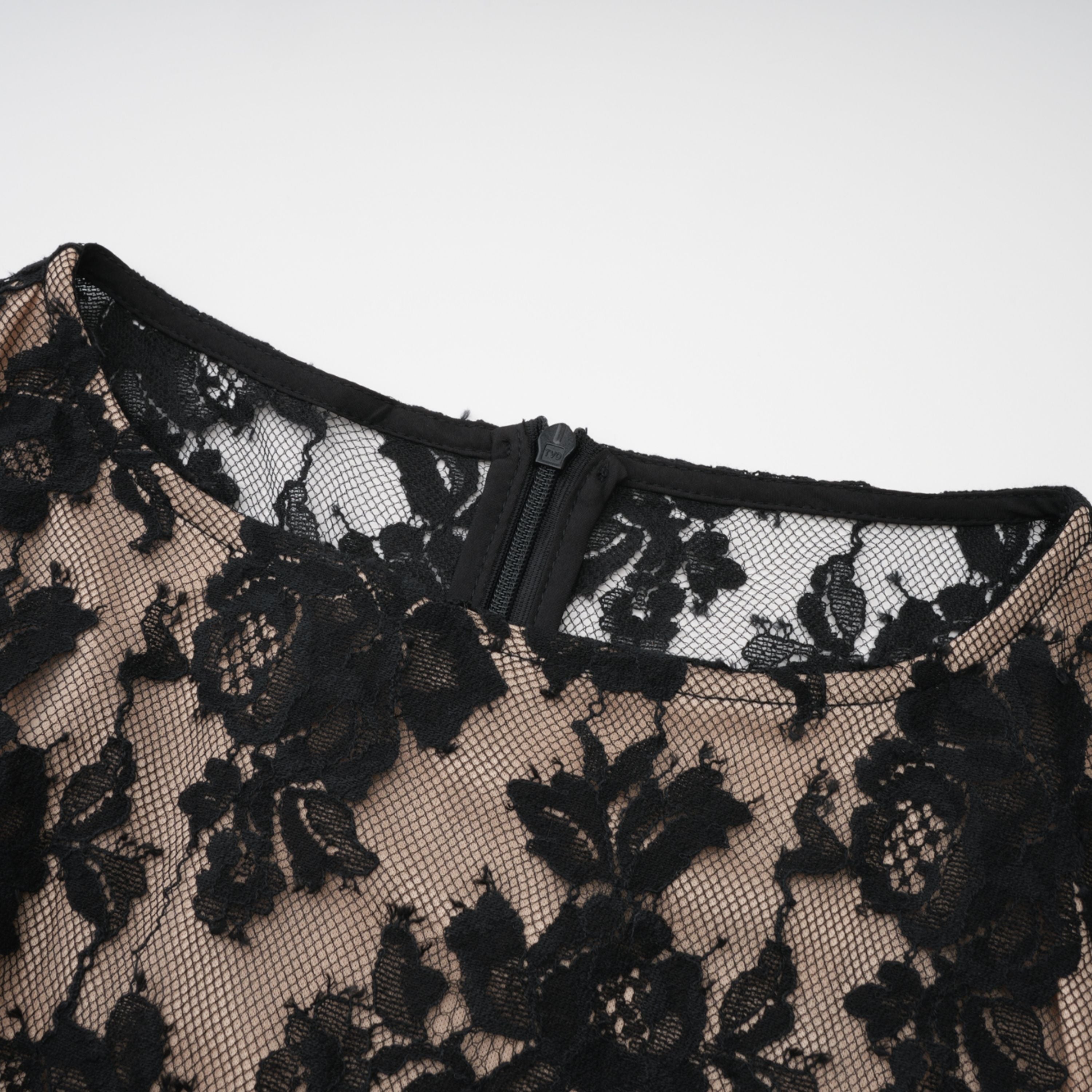 Olesya Black Semi Sheer Lace Maxi Dress (Final Sale)