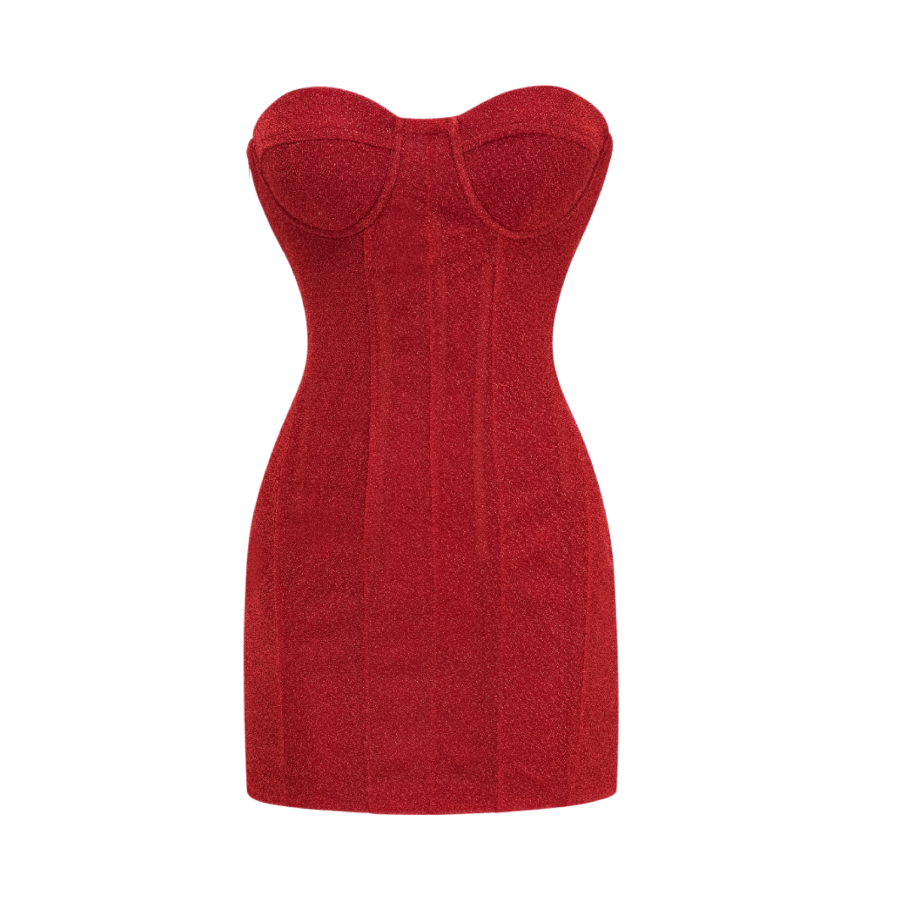 Orabelle Red Brilliance Drop Shiny Dress (Final Sale)