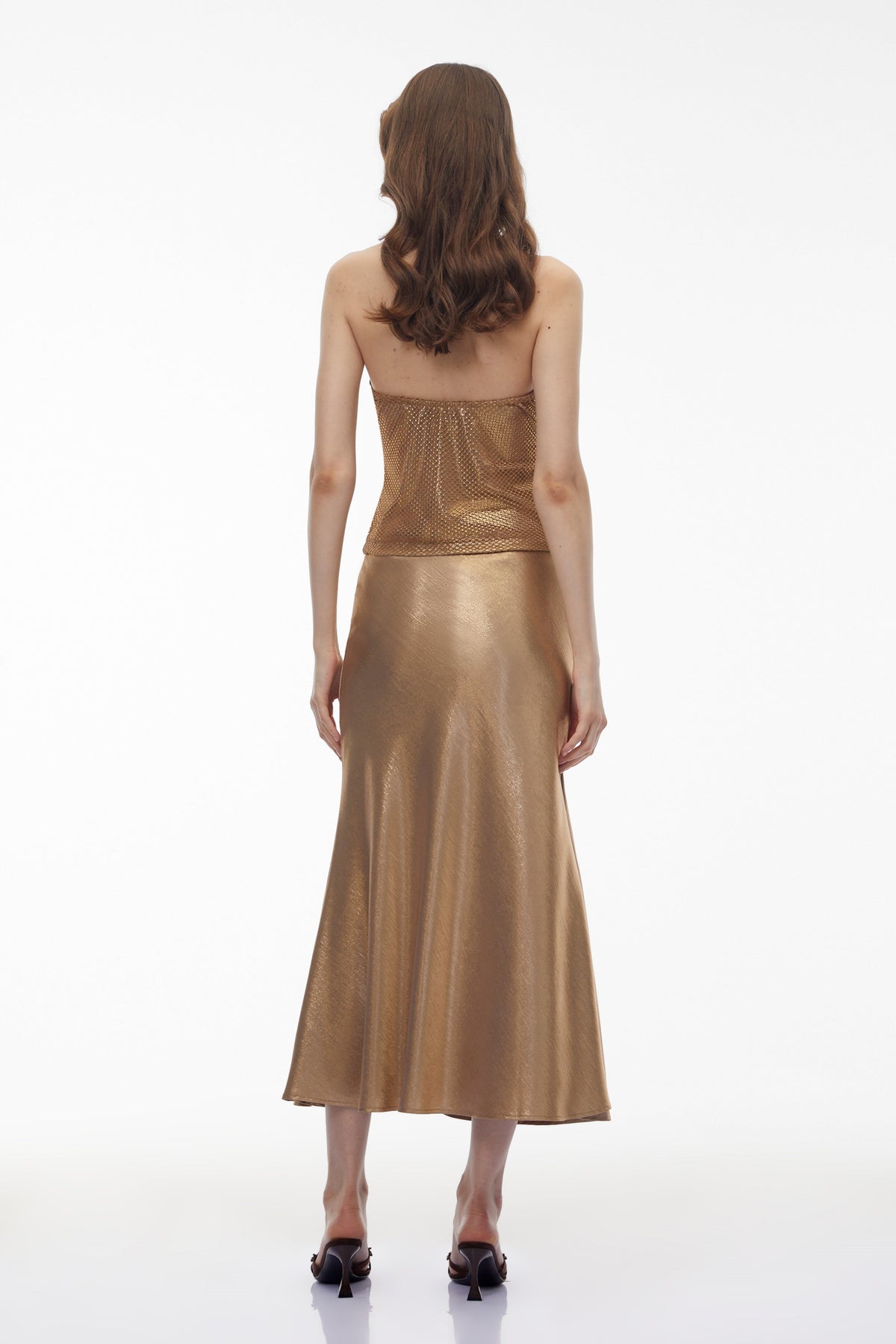 Ordelia Gold Halterneck Sequin Top & Skirt Set