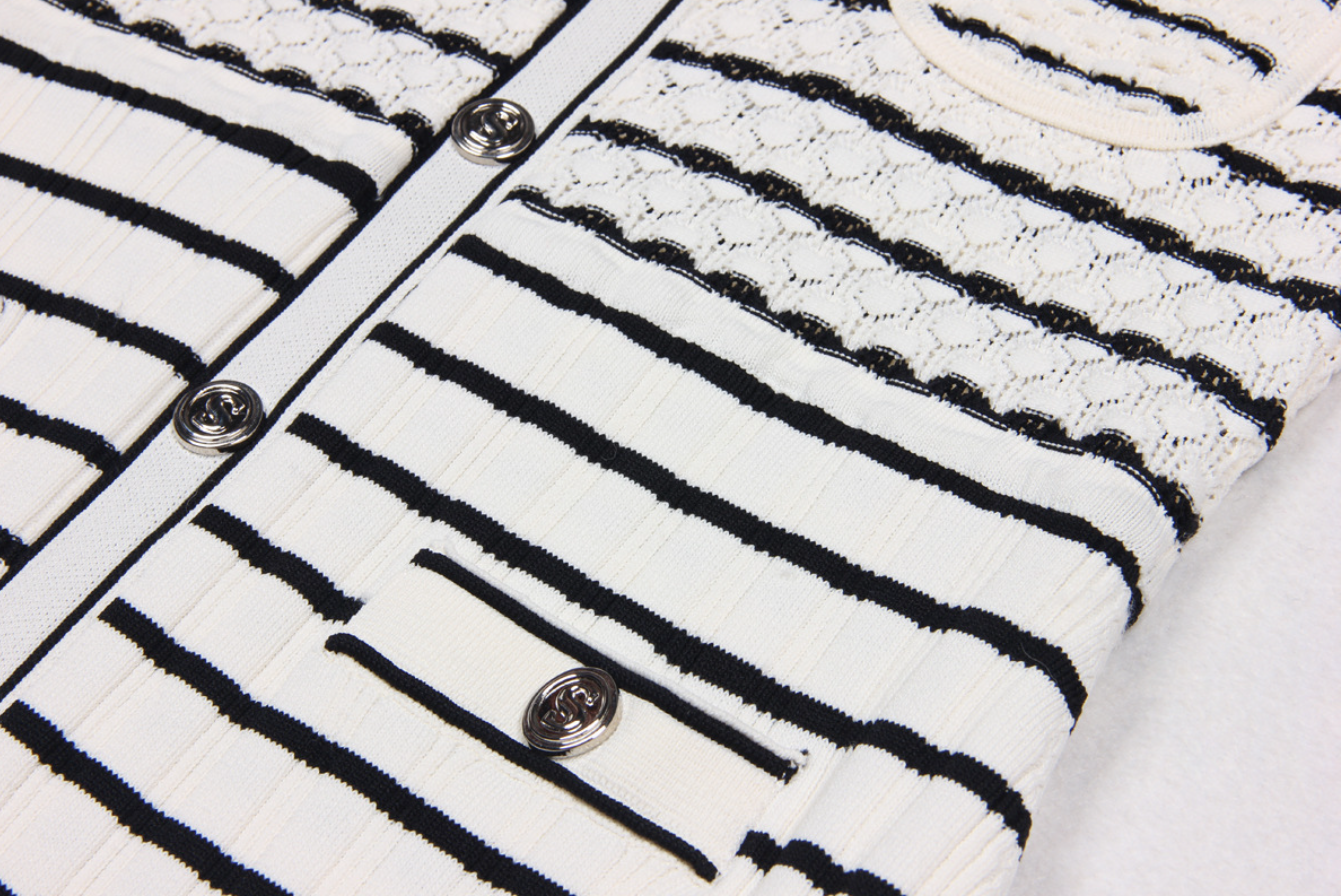 Sandro matching skirt Set white and black stripes - White