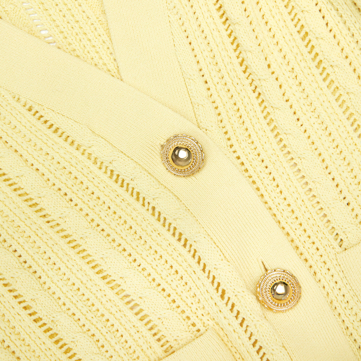 Yellow Knit Peplum Midi Dress