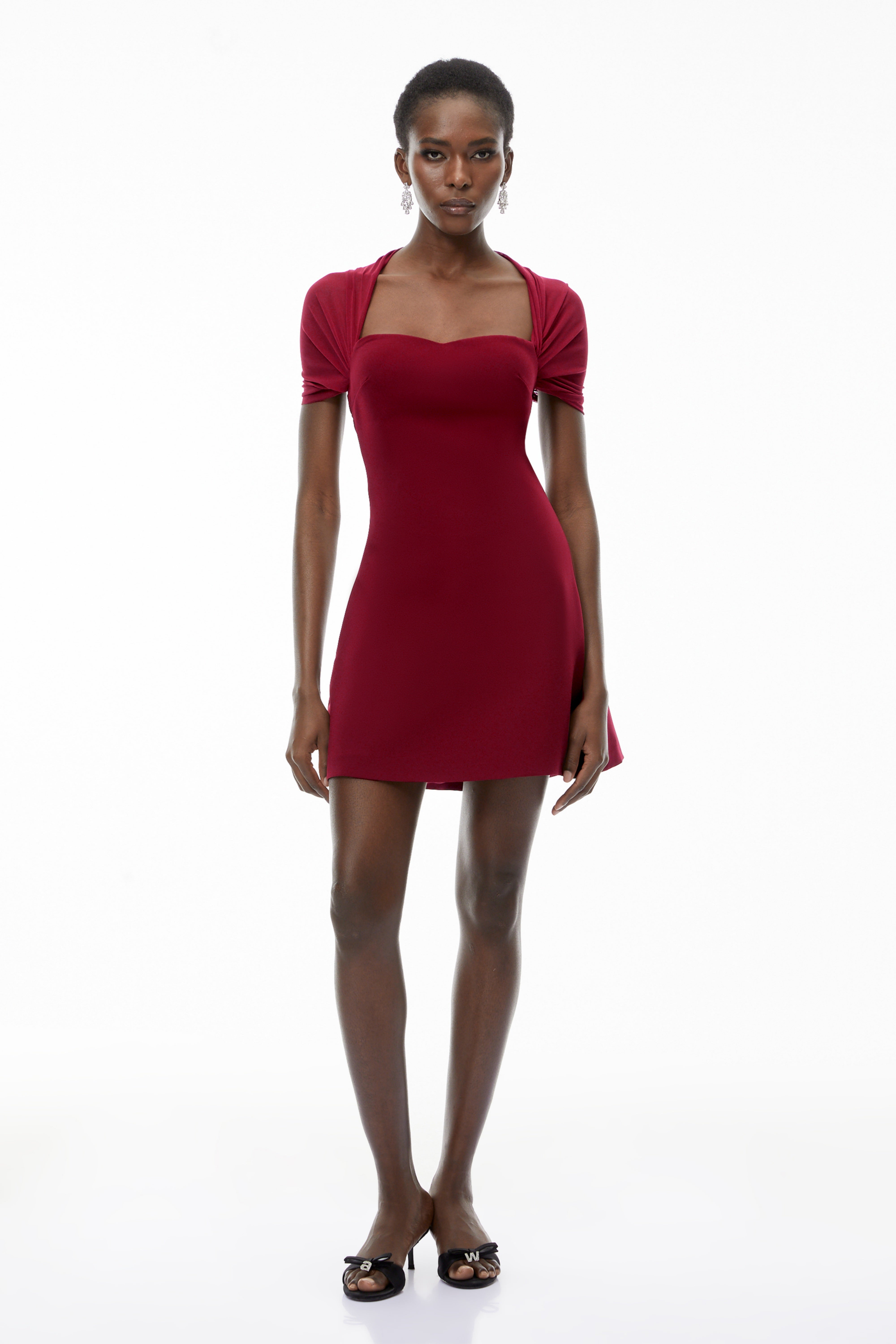 Phoebe Red Sweetheart Neckline Mini Dress (Final Sale)