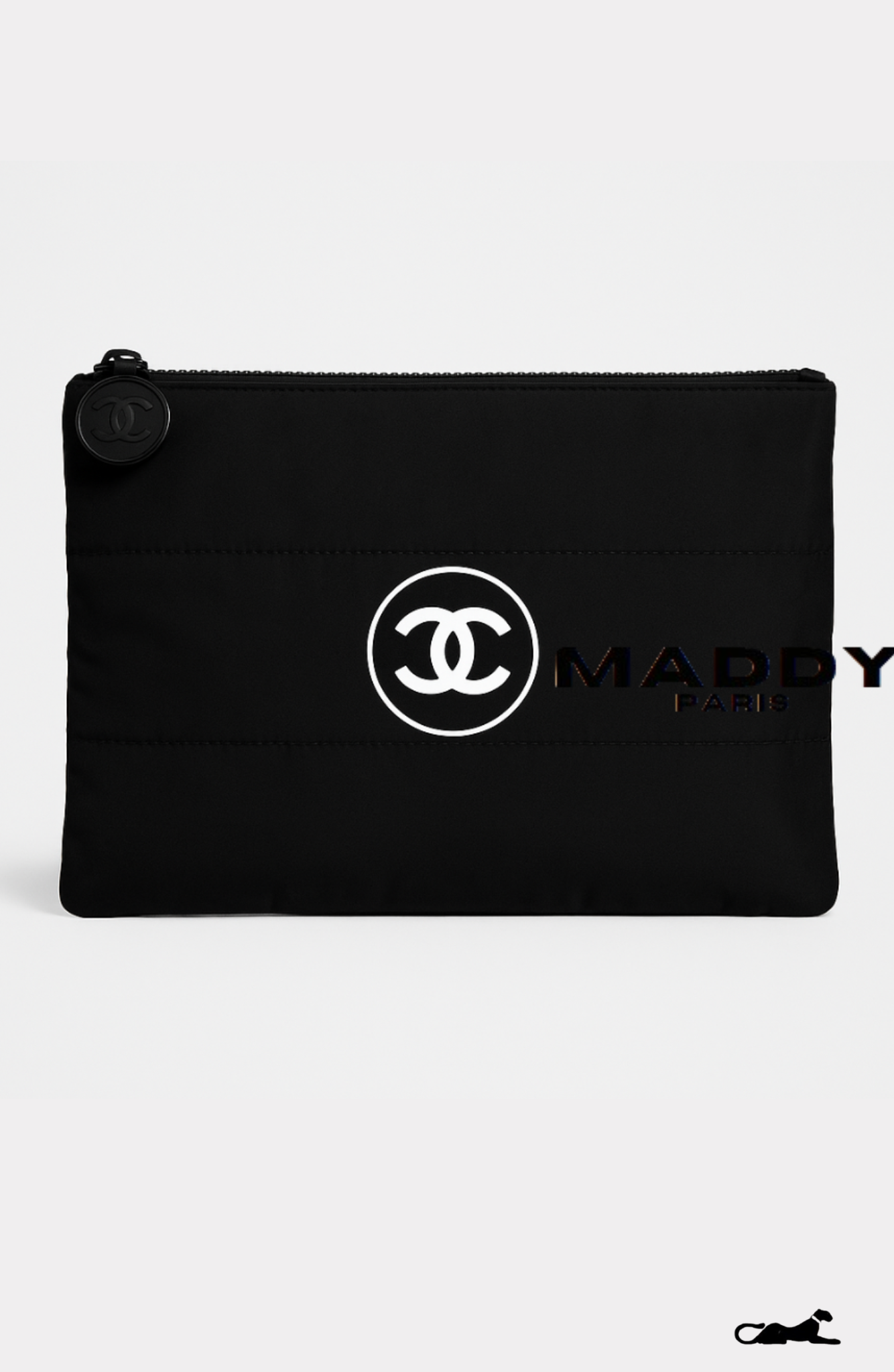 NYLON BEAUTY POUCH BAG - BLACK