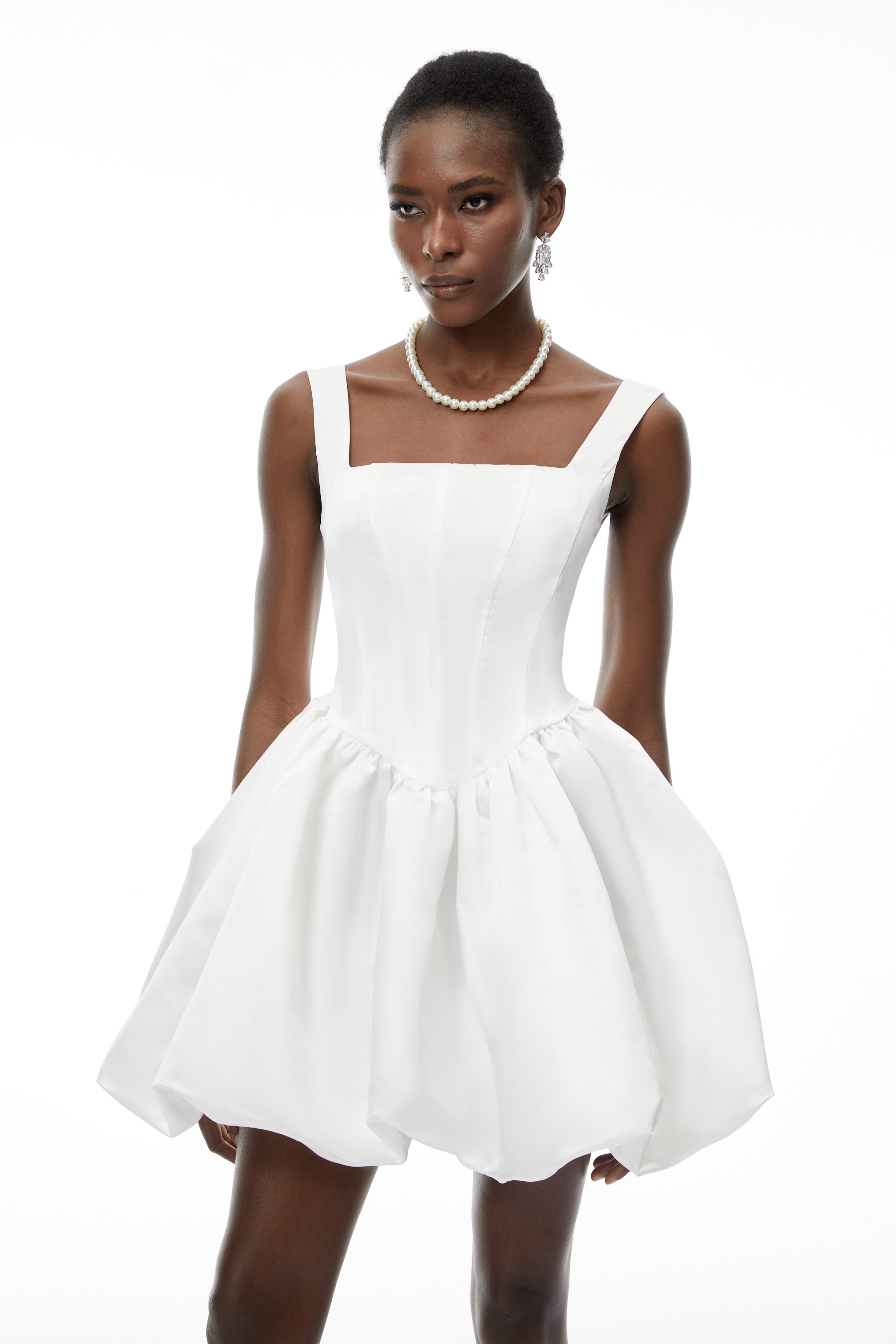 Quitterie White Off Shoulder Mini Dress