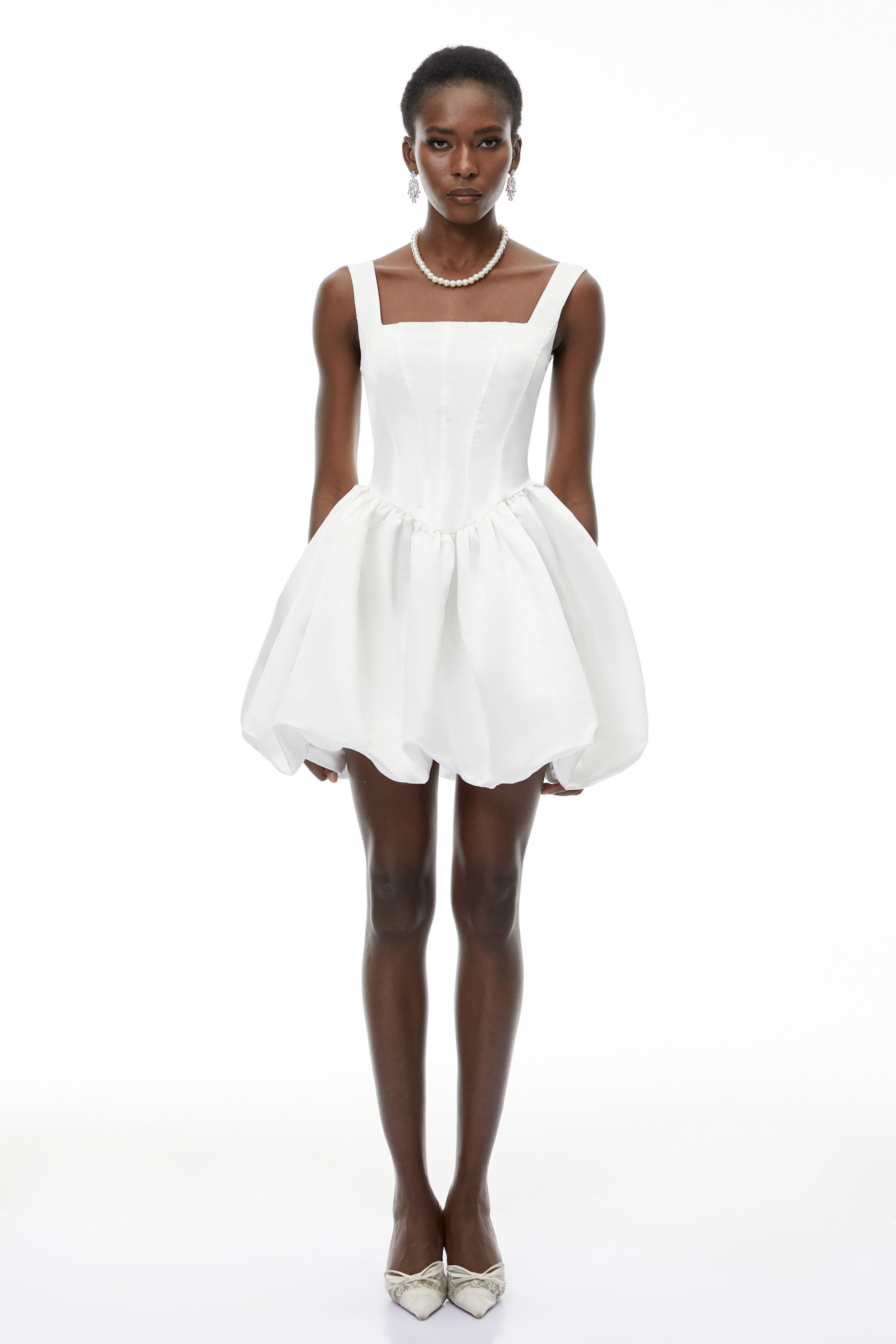 Quitterie White Off Shoulder Mini Dress