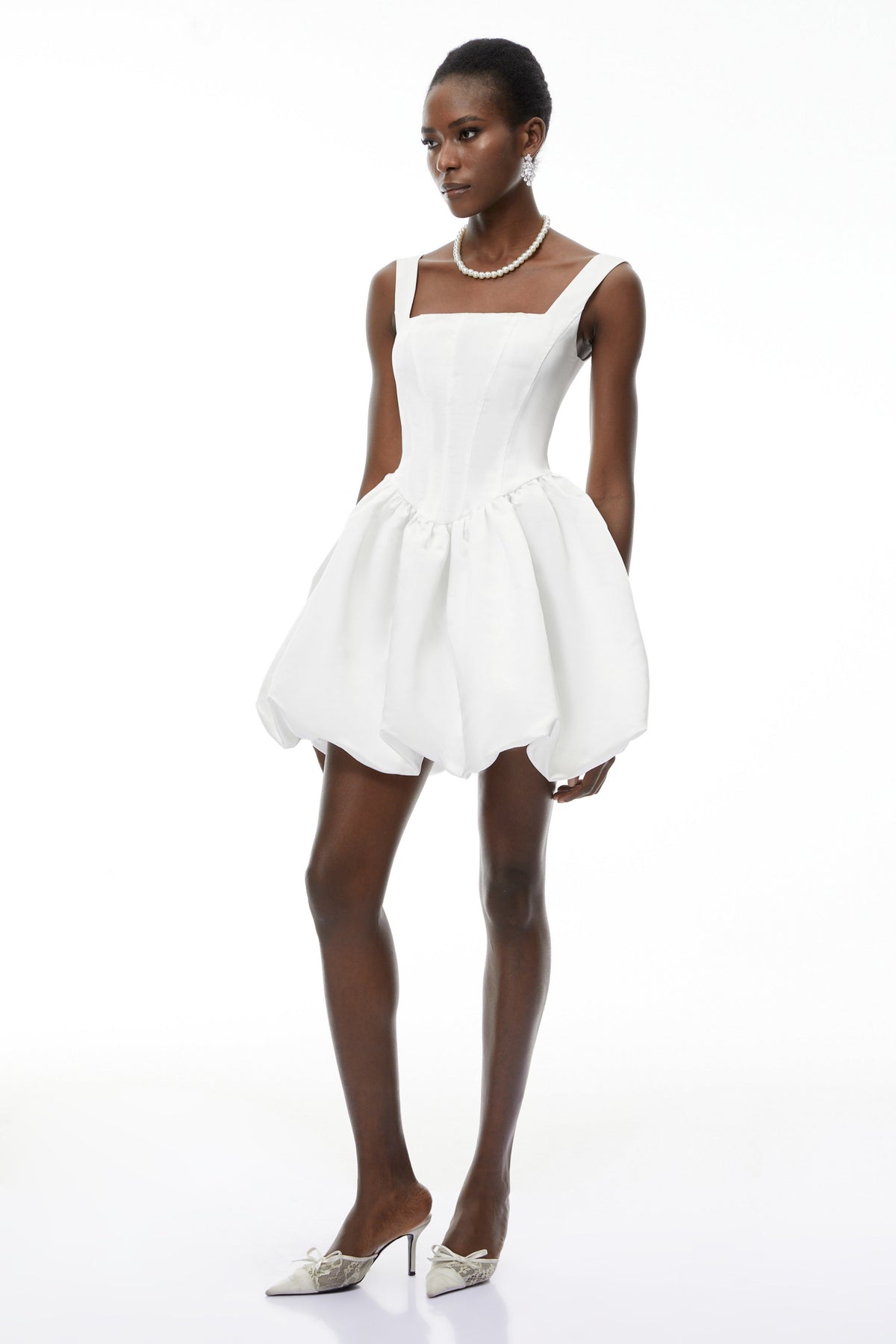 Quitterie White Off Shoulder Mini Dress